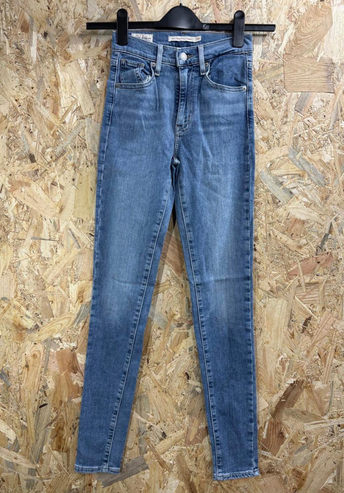 Levis Mile High Super Skinny Jeans Girls Age 11 W23 L30 Slim Blue Premium Big E