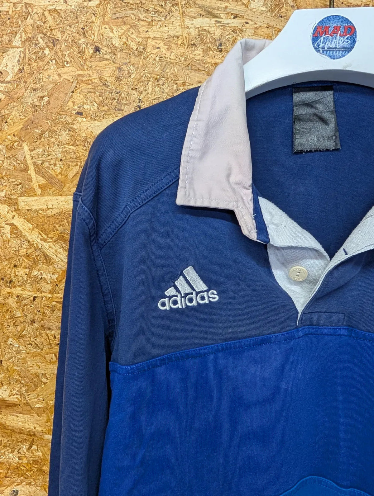 Vintage France 12/13 Rugby Shirt Mens Medium Blue International Adidas L/S