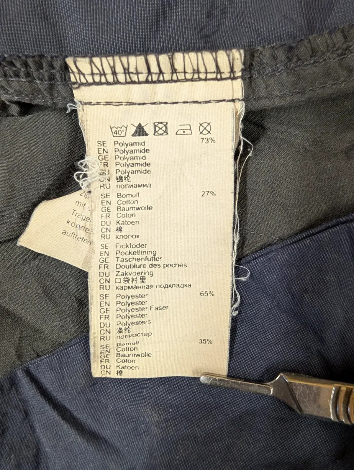 Fjallraven Sipora MT Trousers Mens W34 L32 Grey Cotton Cargo Relaxed Straight