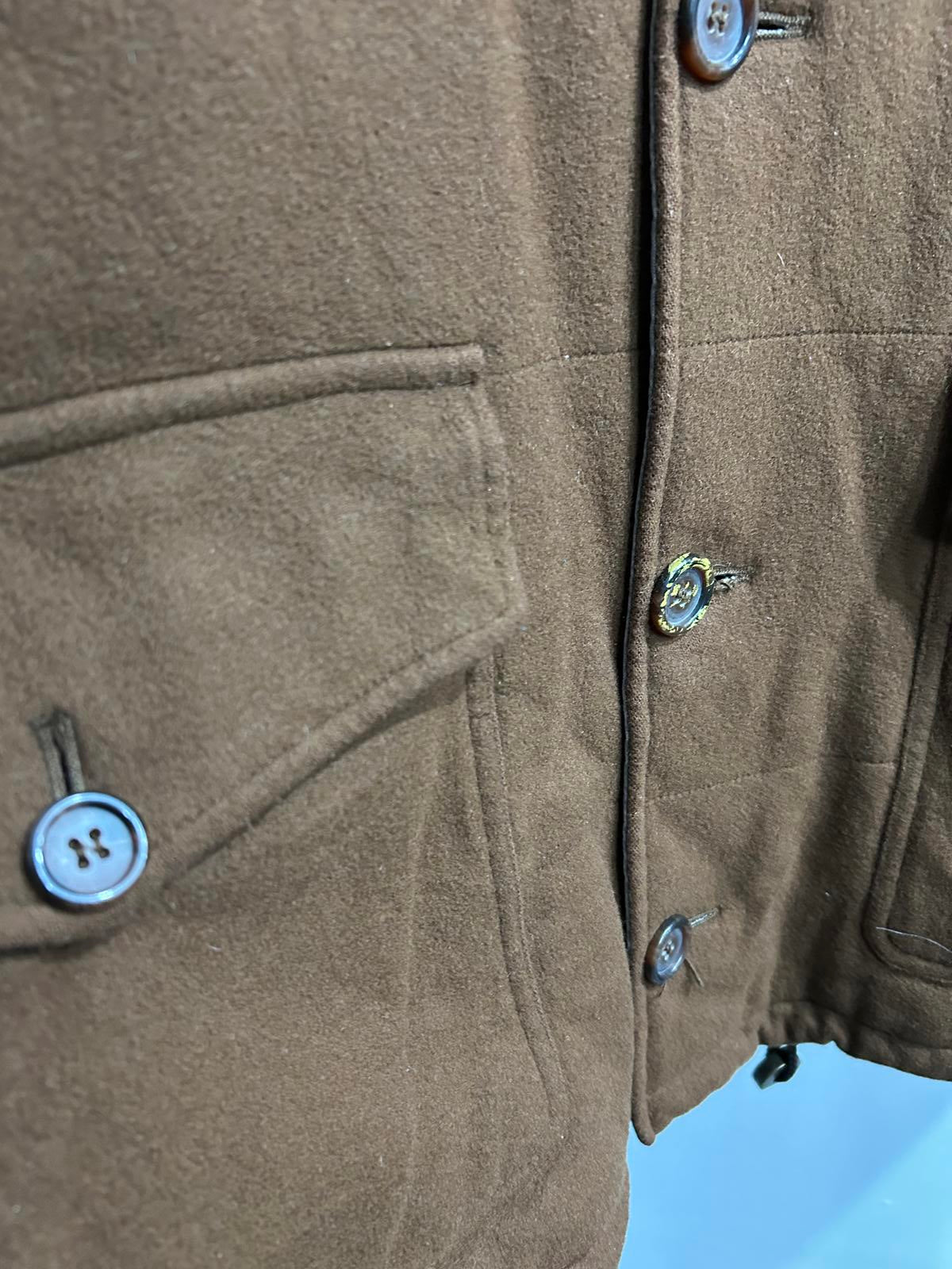 Burberrys Padded Coat Mens Size XL Brown Wool Cashmere Blend 90s Vintage
