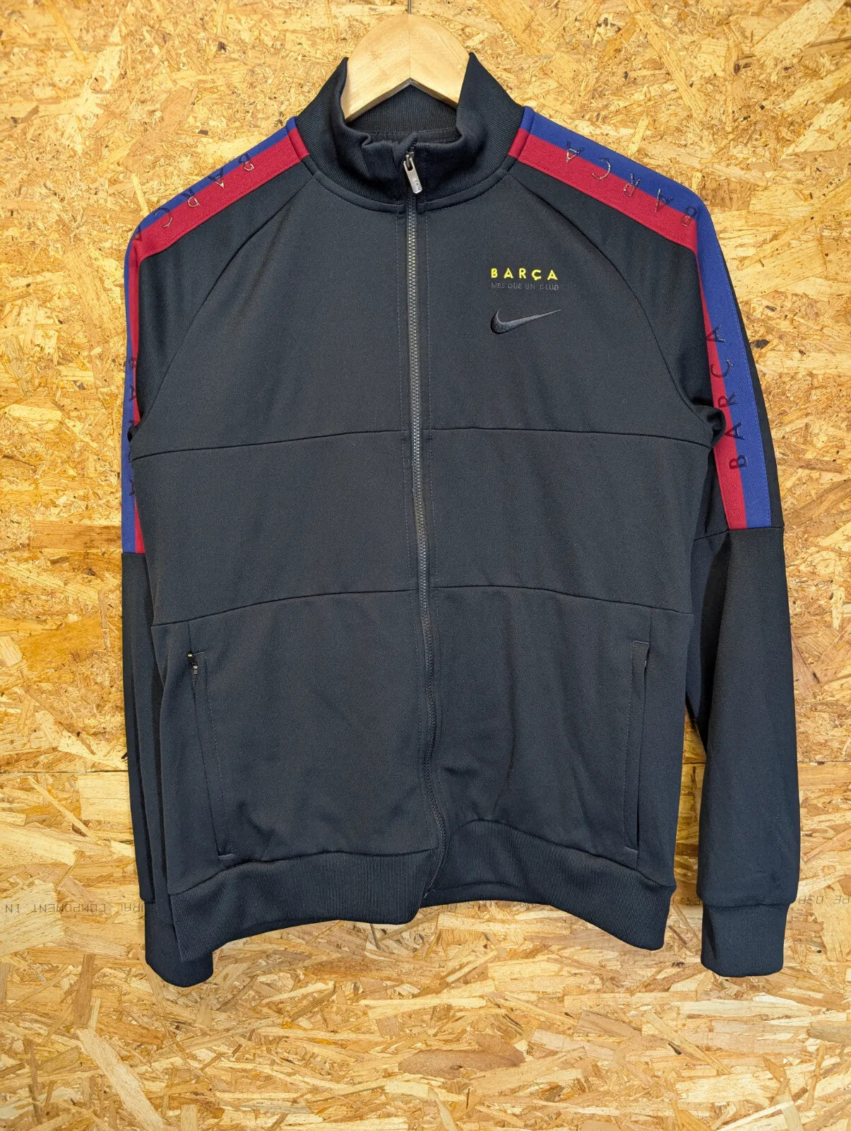 Nike FC Barcelona Track Jacket Kids XL Age 12-13 Navy Blue Full Zip 158-170cm