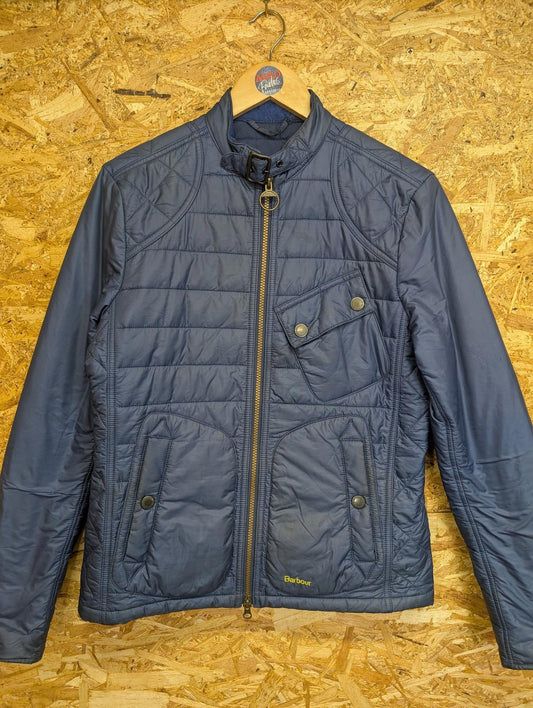 Barbour Quilted Jacket Small Men Padded Lightweight Retail Blue International