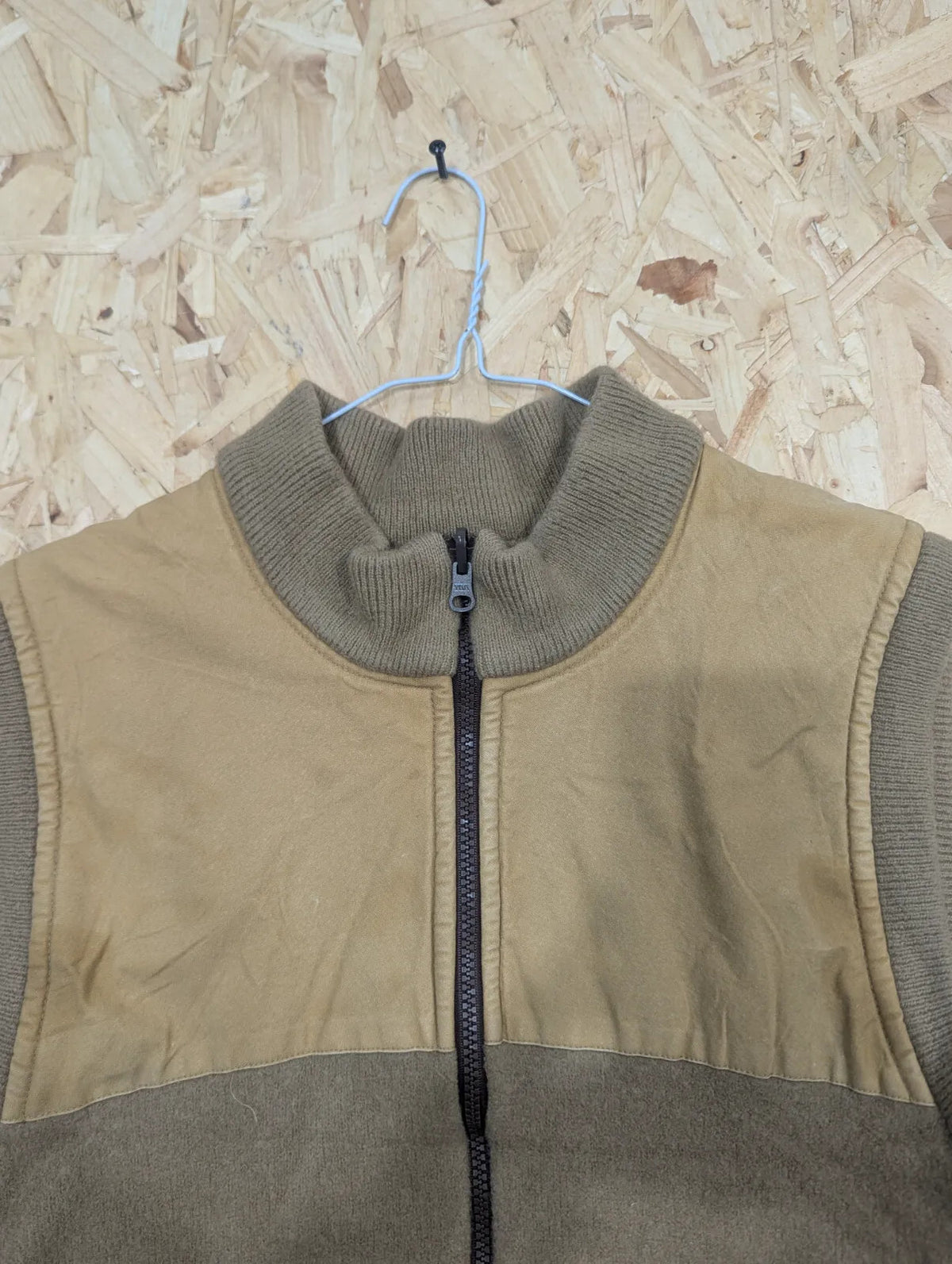 Filson 705 Vest Mens Large Beige Tan Wool Tin Cloth Cotton Full Zip USA Made