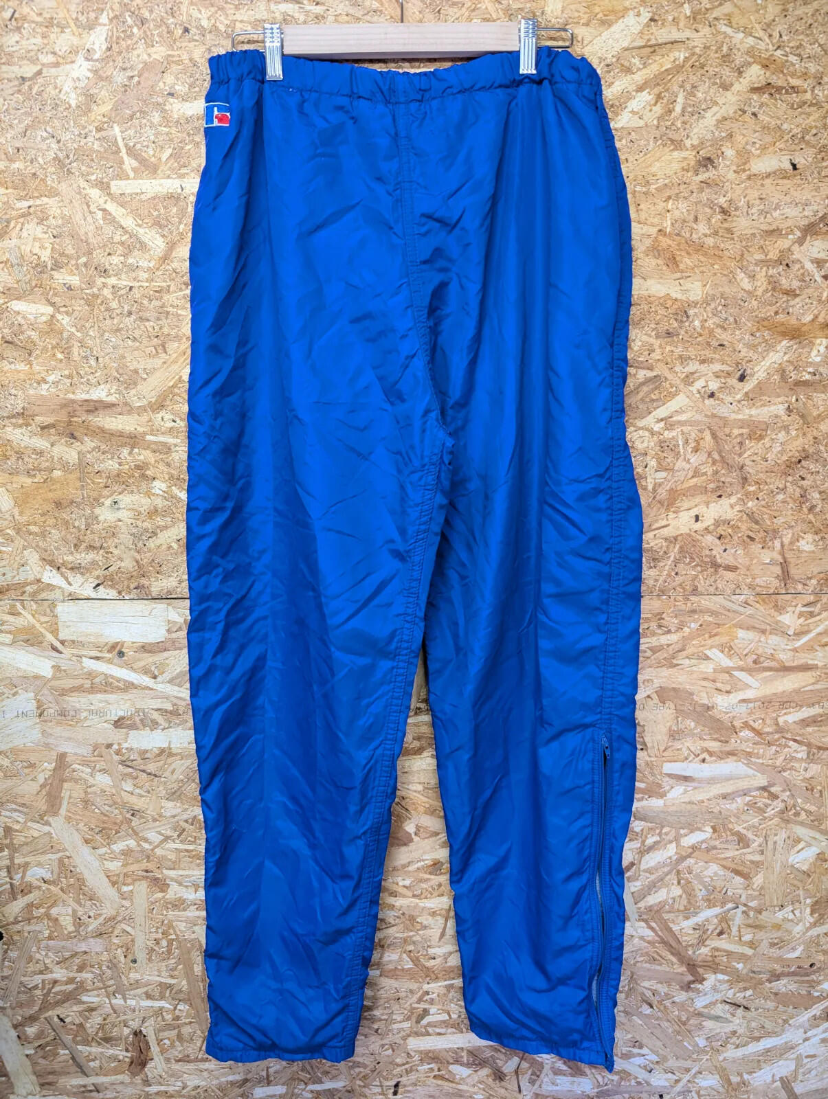 Vintage Russell Athletic Joggers Medium Blue Lined Zip USA Made Track Pants 90s