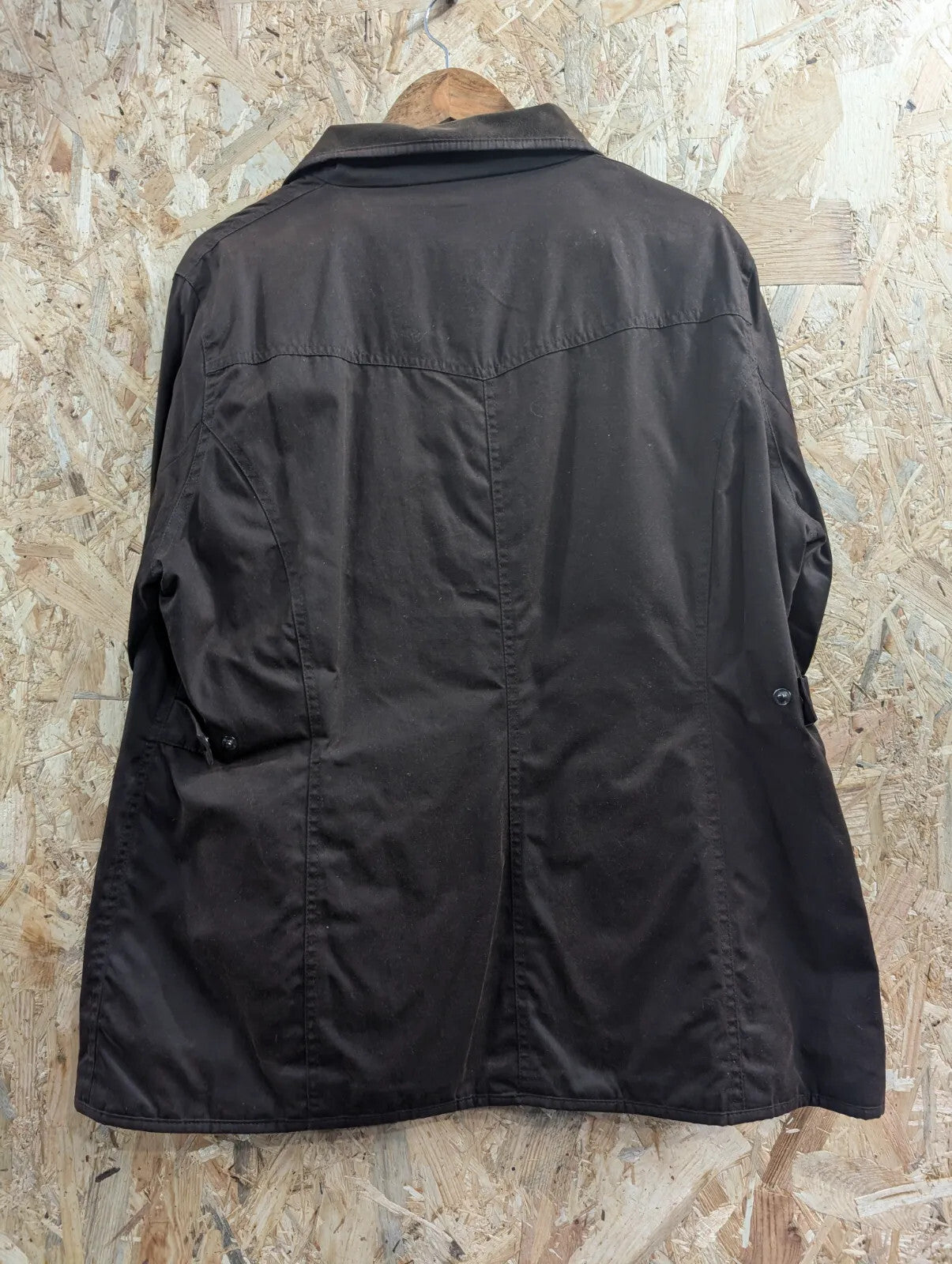 Barbour 6oz Waxed Jacket Women UK18 Brown Cotton Waterproof Quilted