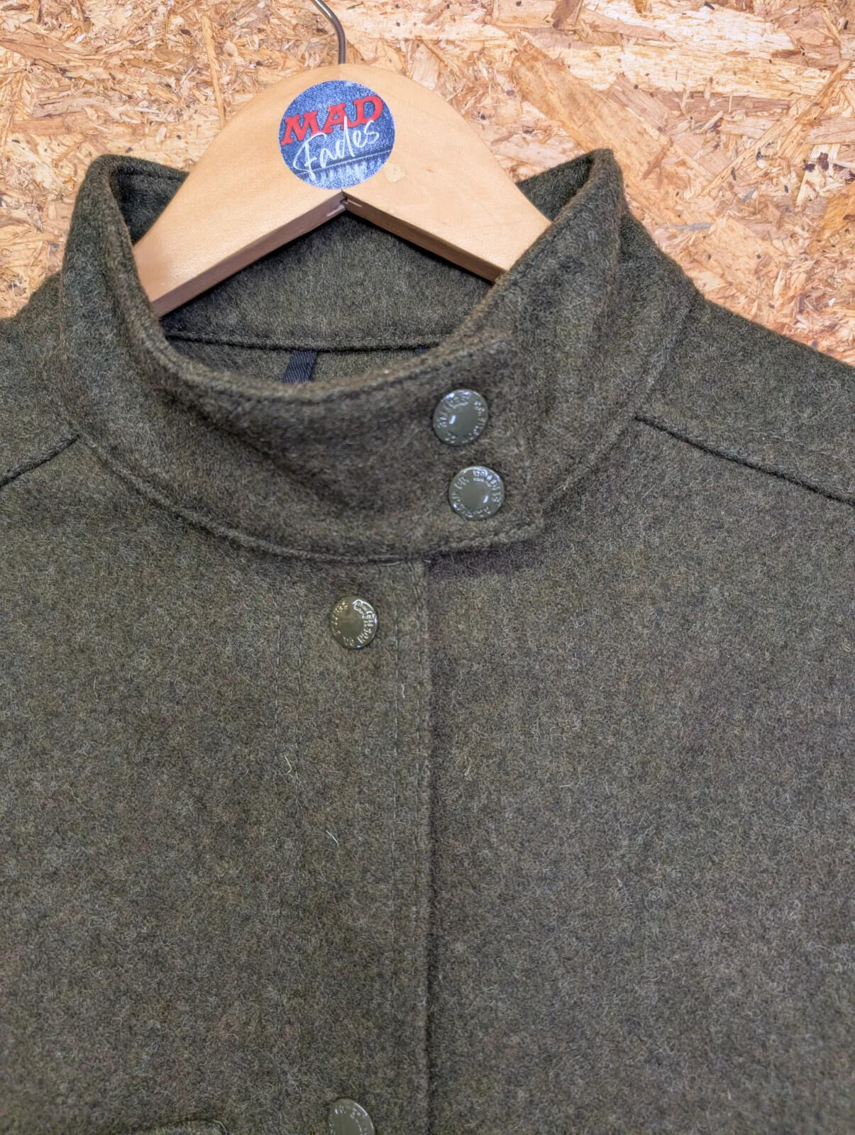 Filson Cruiser Wool Field Jacket Men Medium Forest Green Wool Snap USA Made