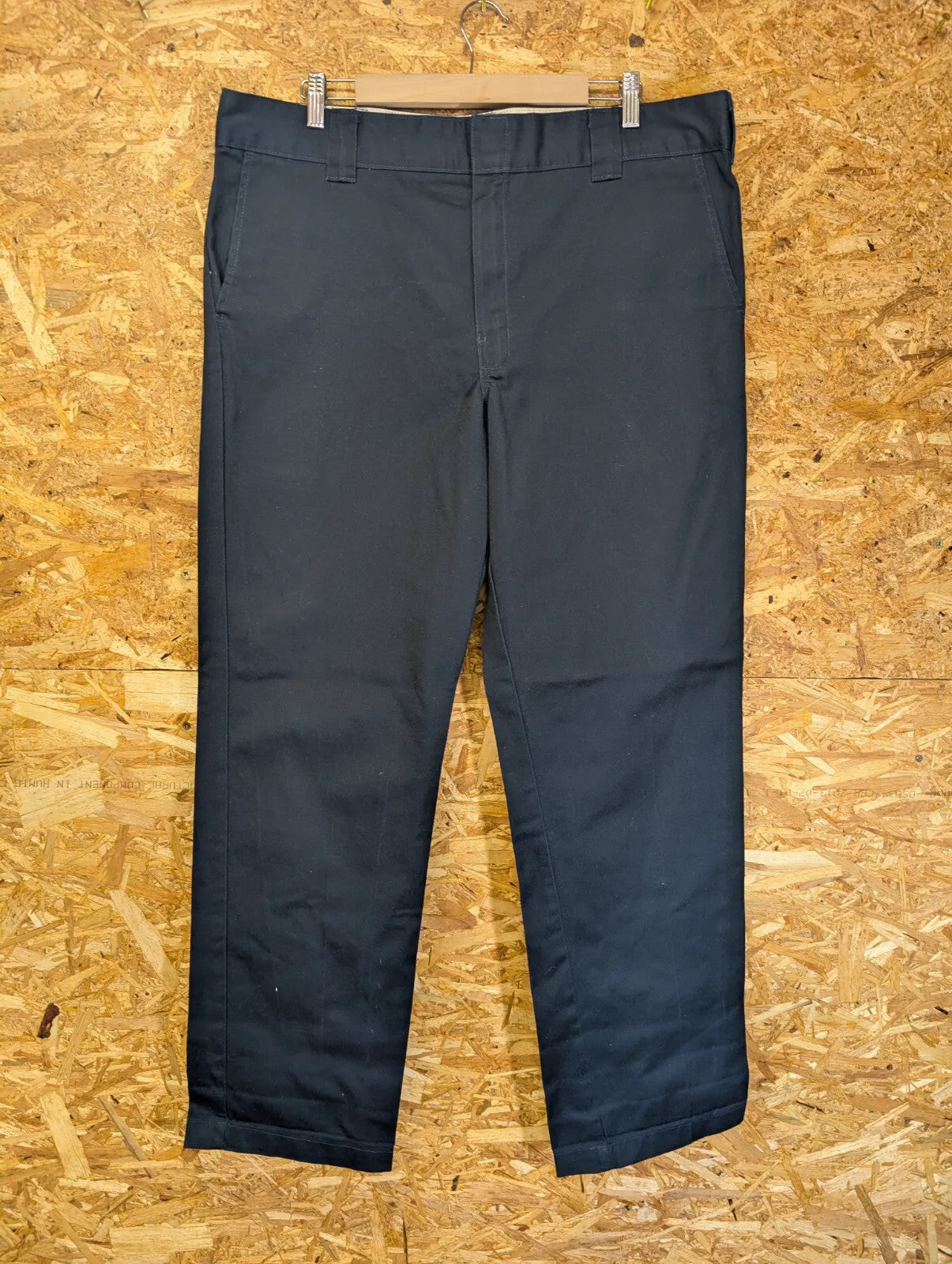 Dickies 874 Skate Trousers Mens W38 L34 Dark Navy Slim Straight Workwear Zip