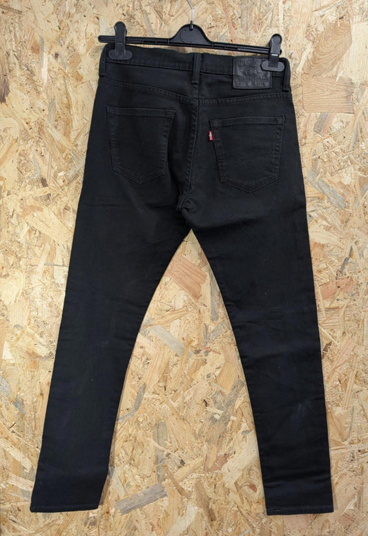 Levis 520 Slim Tapered Jeans W29 L32 Men Black Rock Goth Red Mexico Zip Fly
