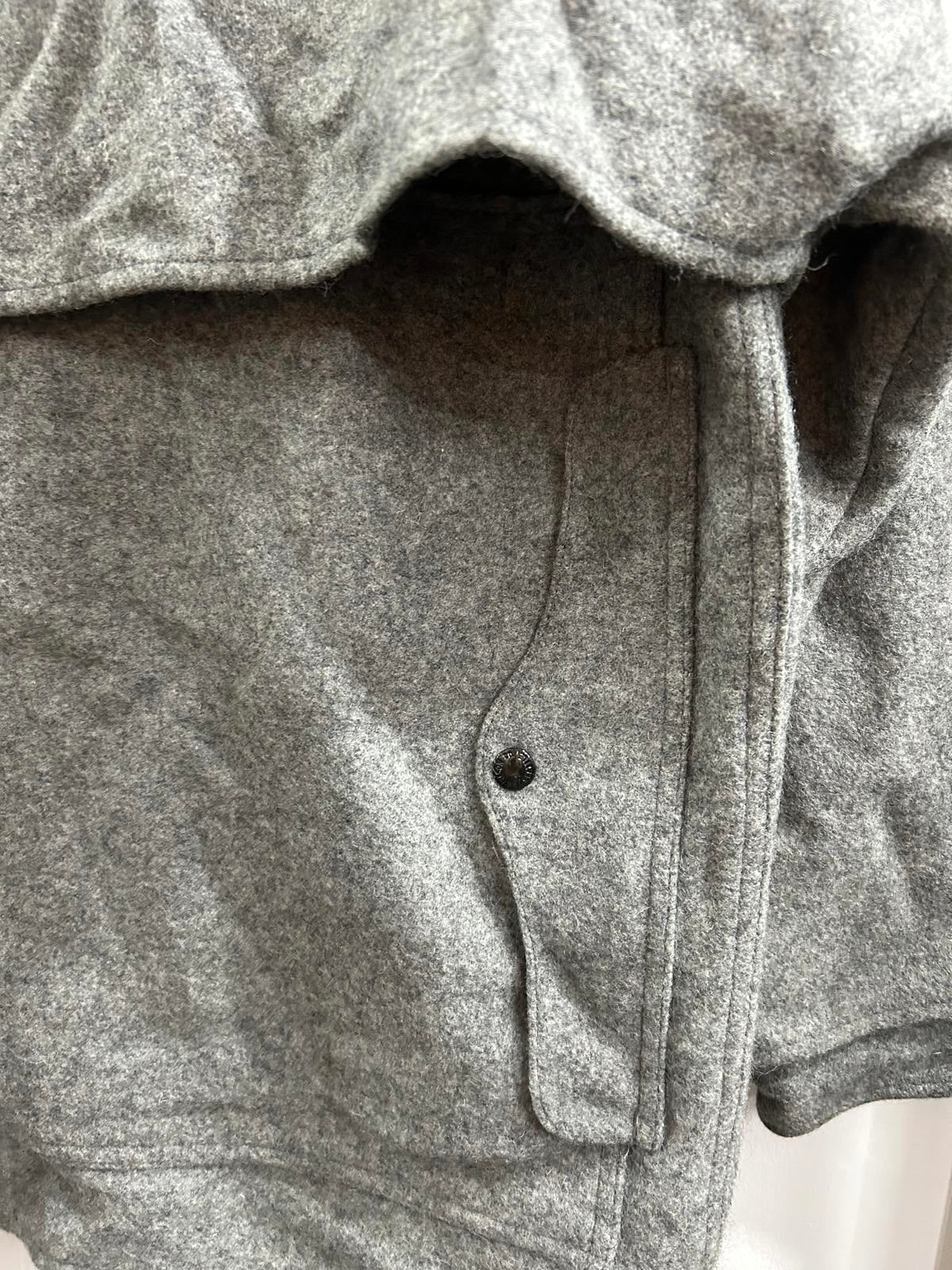 Filson Double Mackinaw Size Medium 40 Wool Jacket Heather Grey Made USA Lot 83