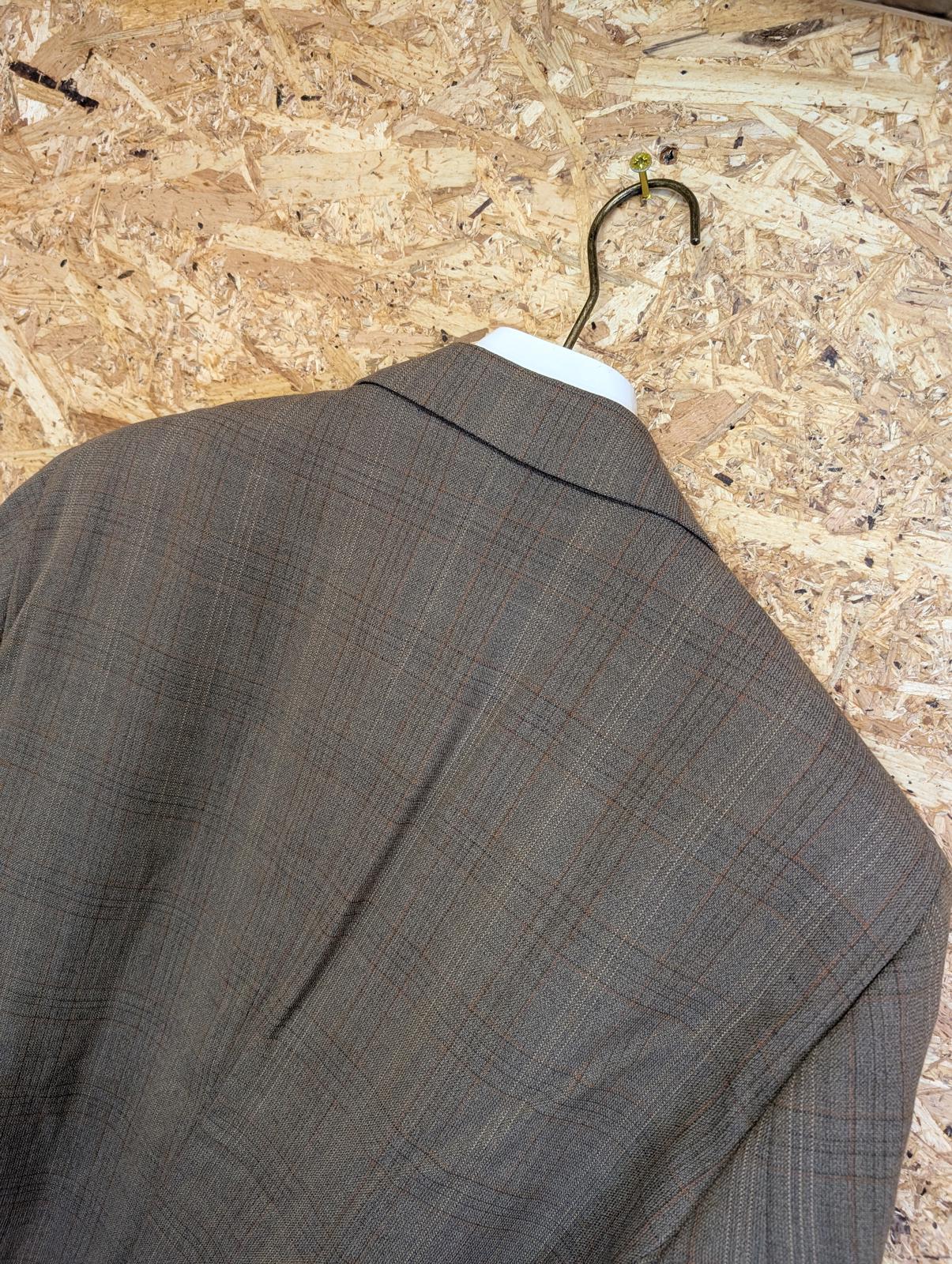 Burberry Size 40 Medium Blazer Jacket Wool Vintage 80s Brown Check