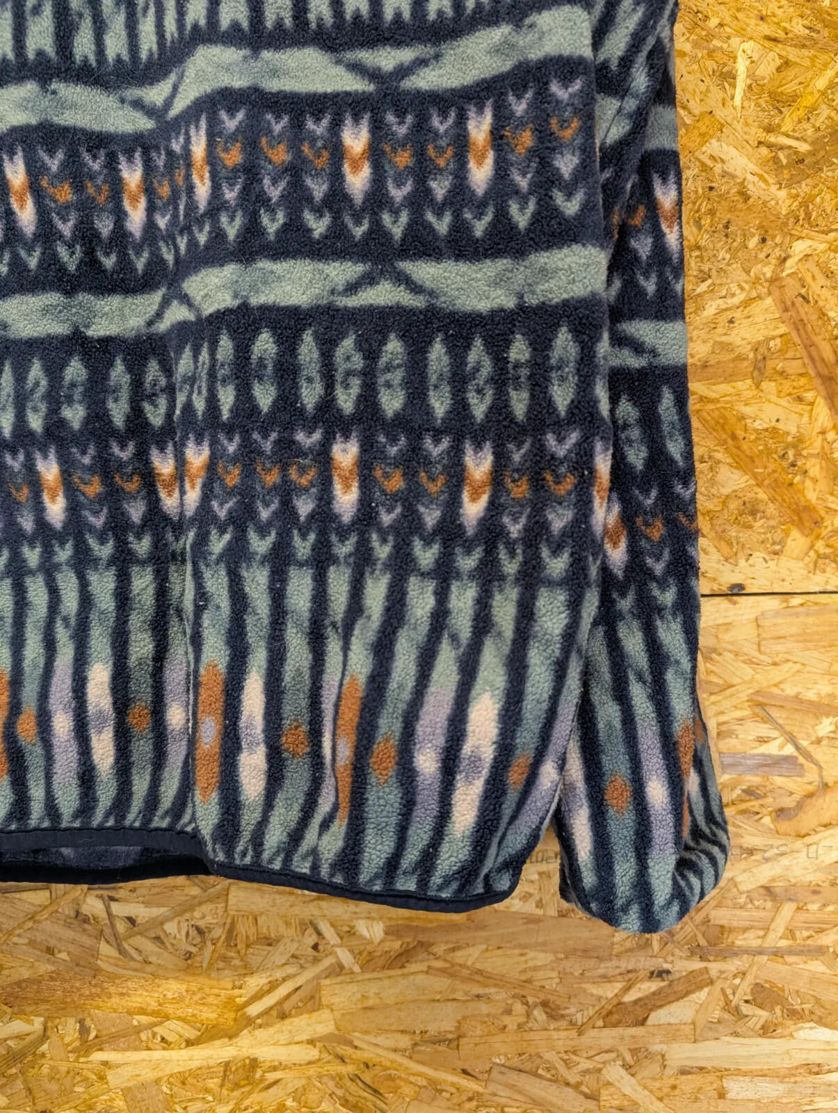 Patagonia Synchilla Fleece Pullover Womens Medium Blue Aztec Pattern Snap-T