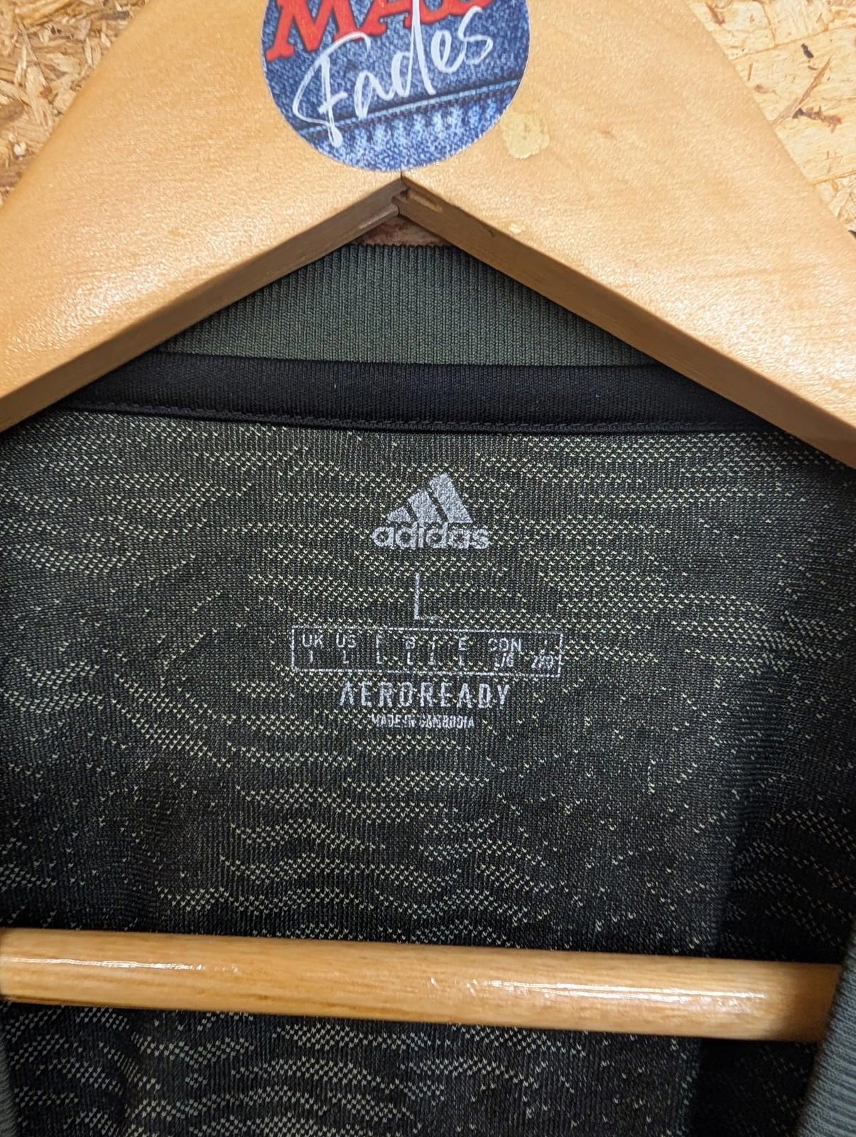 Adidas Manchester United Large Men Goalkeeper Football Shirt Black 2020 Kit Grey