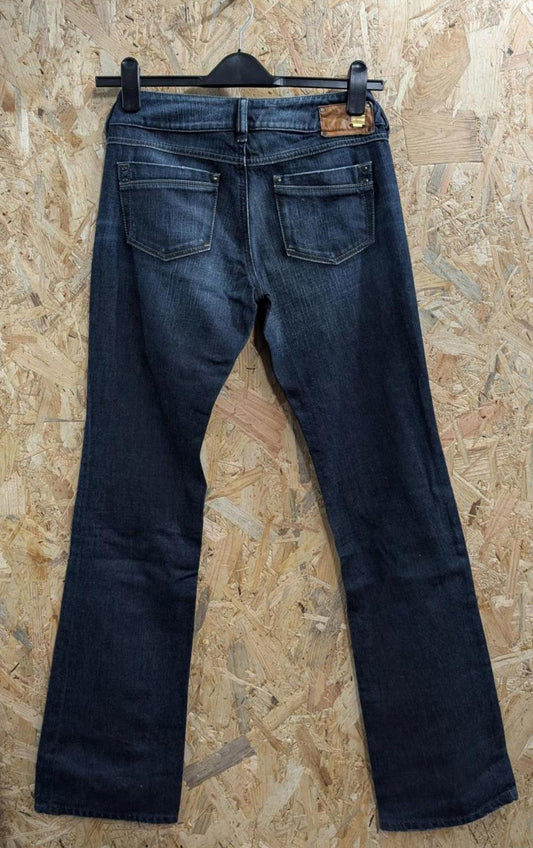 Diesel Ronhar Bootcut Jeans W28 L32 Low Rise Navy Blue Stretch Denim Vintage Y2K