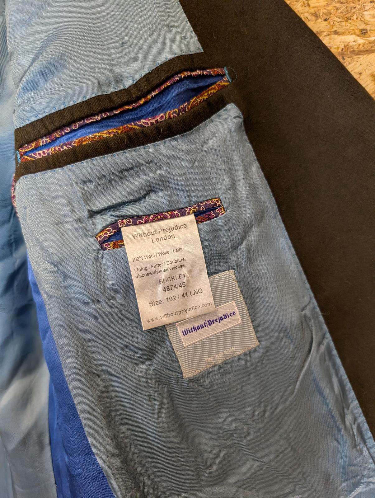 Without Prejudice Size 40 Medium Buckley Blazer Jacket Wool Brown