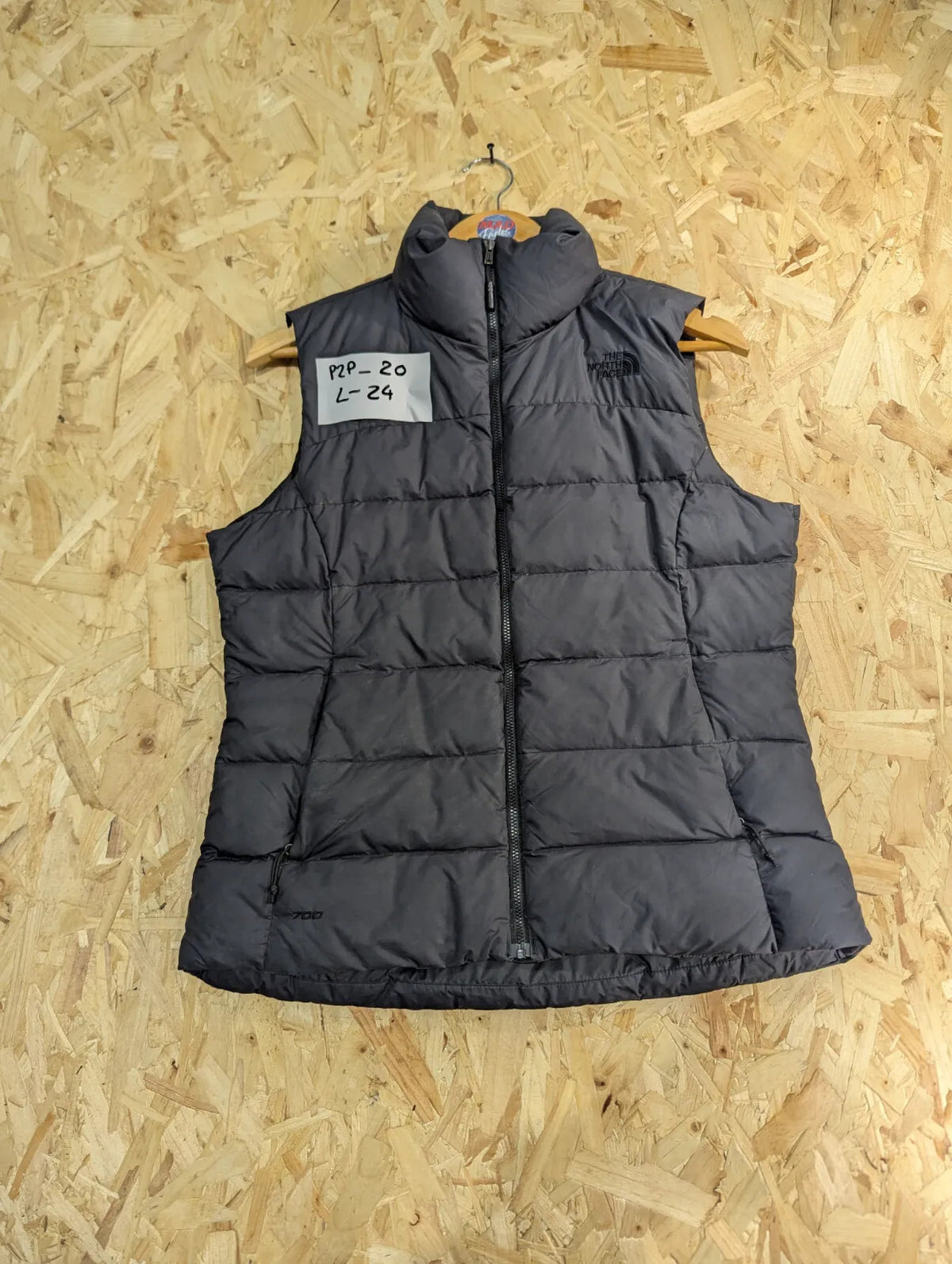 North Face Gilet Vest Womens Medium Black Nuptse 700 Fill Zip Puffer Bodywarmer