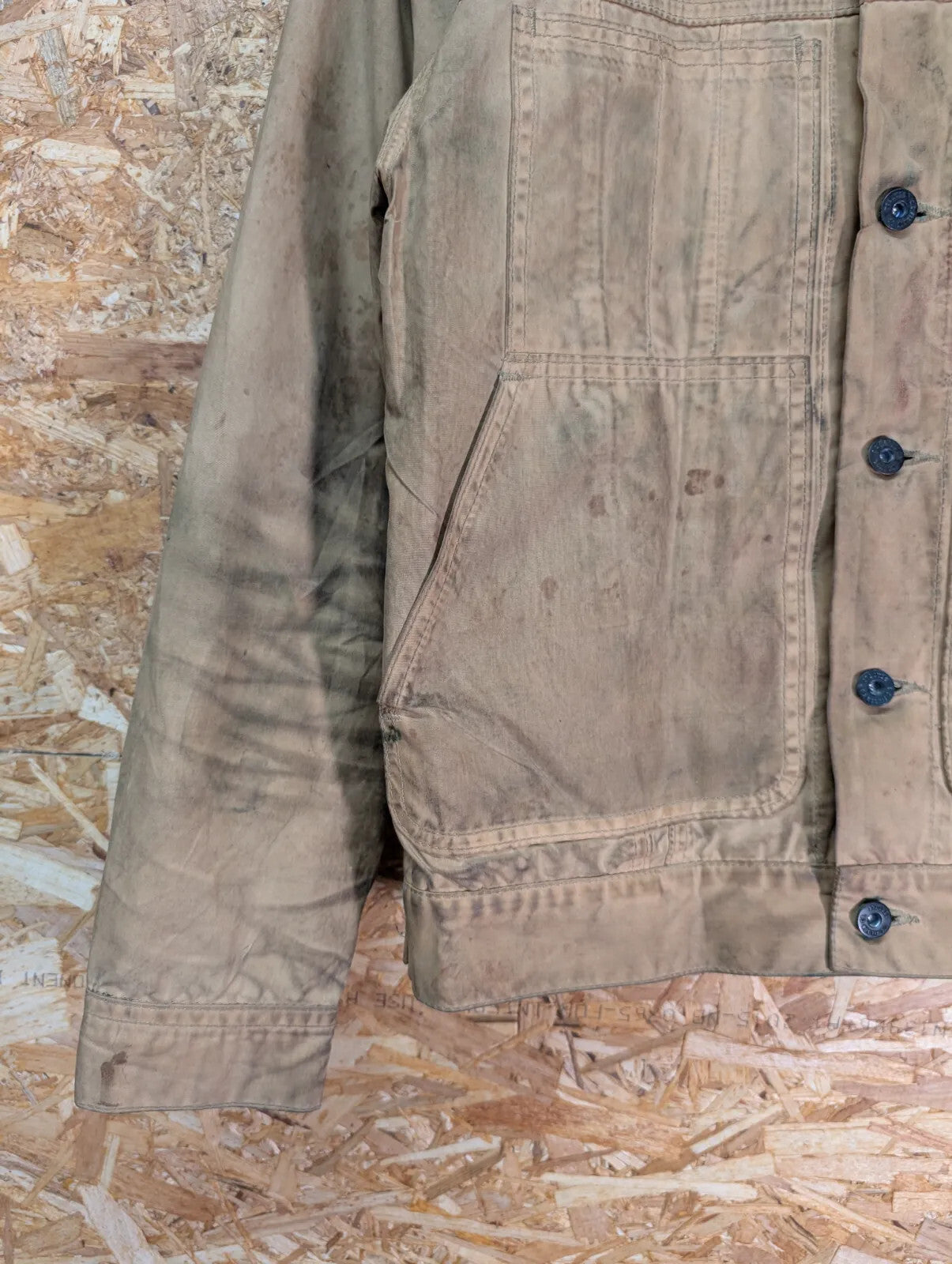 Filson Short Lined Cruiser Jacket Mens Small Tan Cotton Checked USA Made
