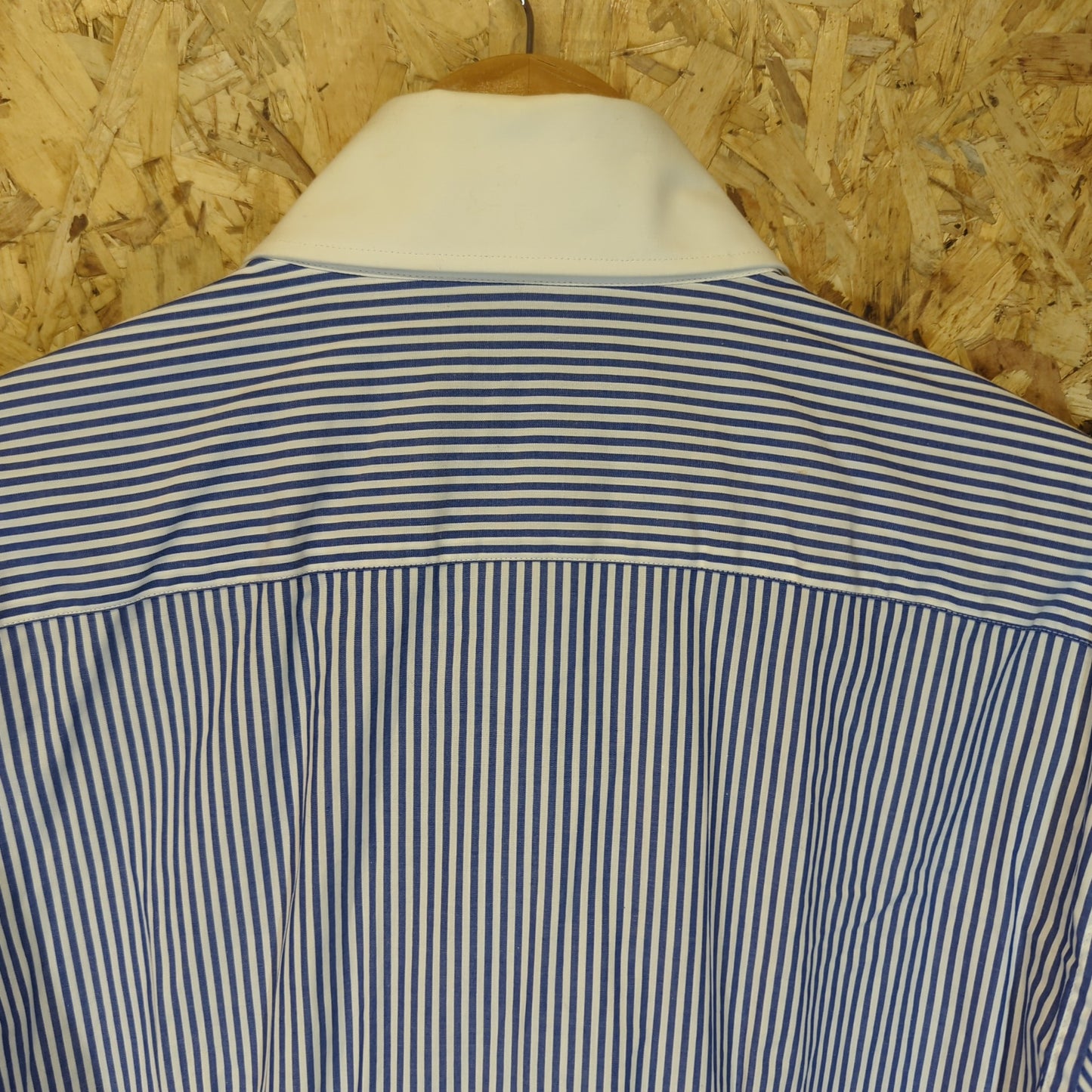 Dolce & Gabbana Blue White Striped Smart Cotton Shirt Pocket Mens Size Medium