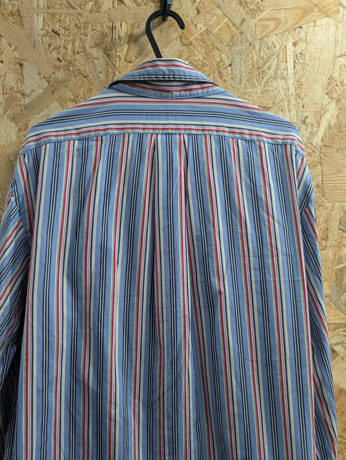 Polo Ralph Lauren Button Up Shirt Men Large Light Blue Cotton Striped Custom Fit