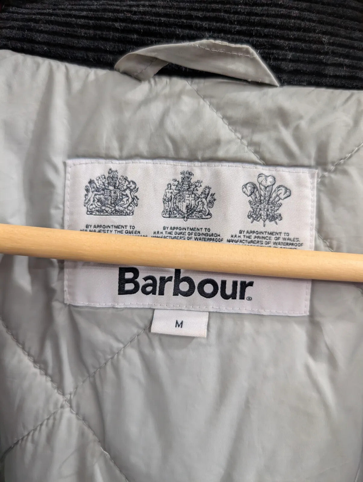 Barbour B Beacon Winter Munro Jacket Mens Medium Black Cotton Quilted Padded