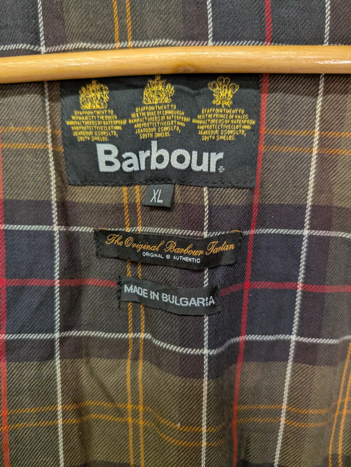 Barbour Fieldspar Wax Jacket Mens XL Black Leather Collar Checked Lining Ltd Ed