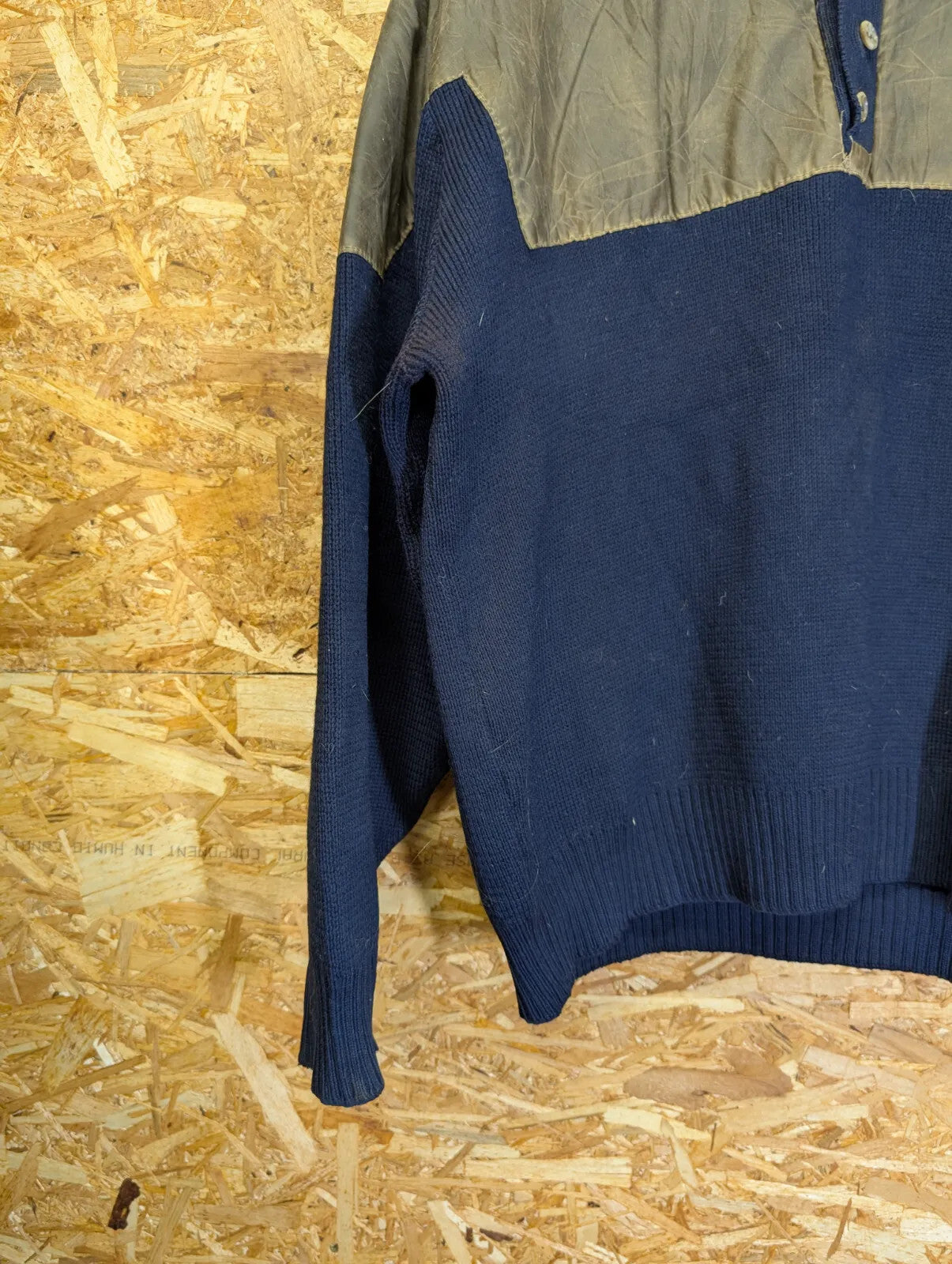 Filson Henley Guide Jumper 2XL Men Navy Blue Wool Tin Cloth Sweater 711 USA