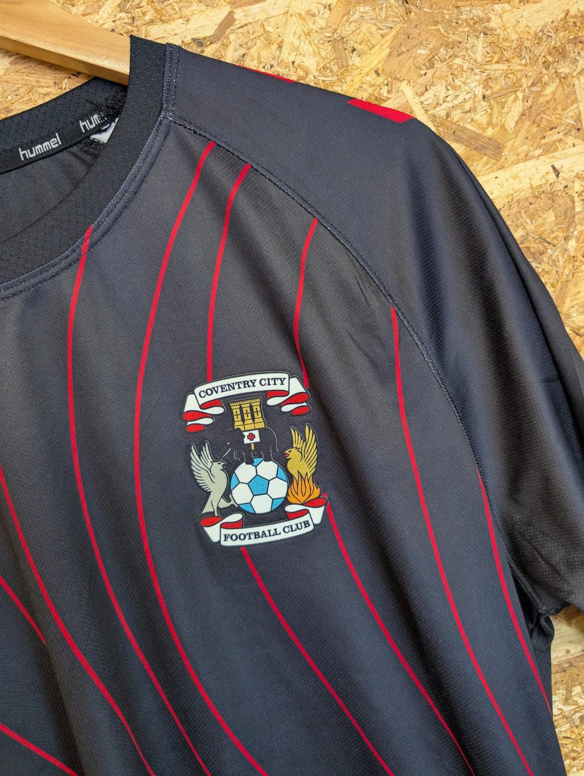 Coventry City Football Club Shirt Medium Men Hummel Red Black Red Away 23/24
