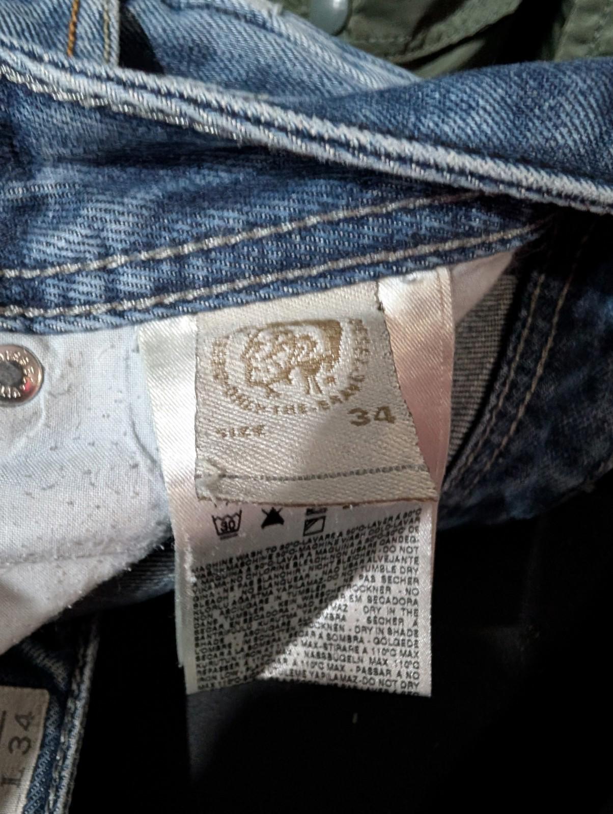 Diesel Jodar Jeans W34 L34 008Y9 Blue Buckle Back Comfort Carrot Cinch Turbo