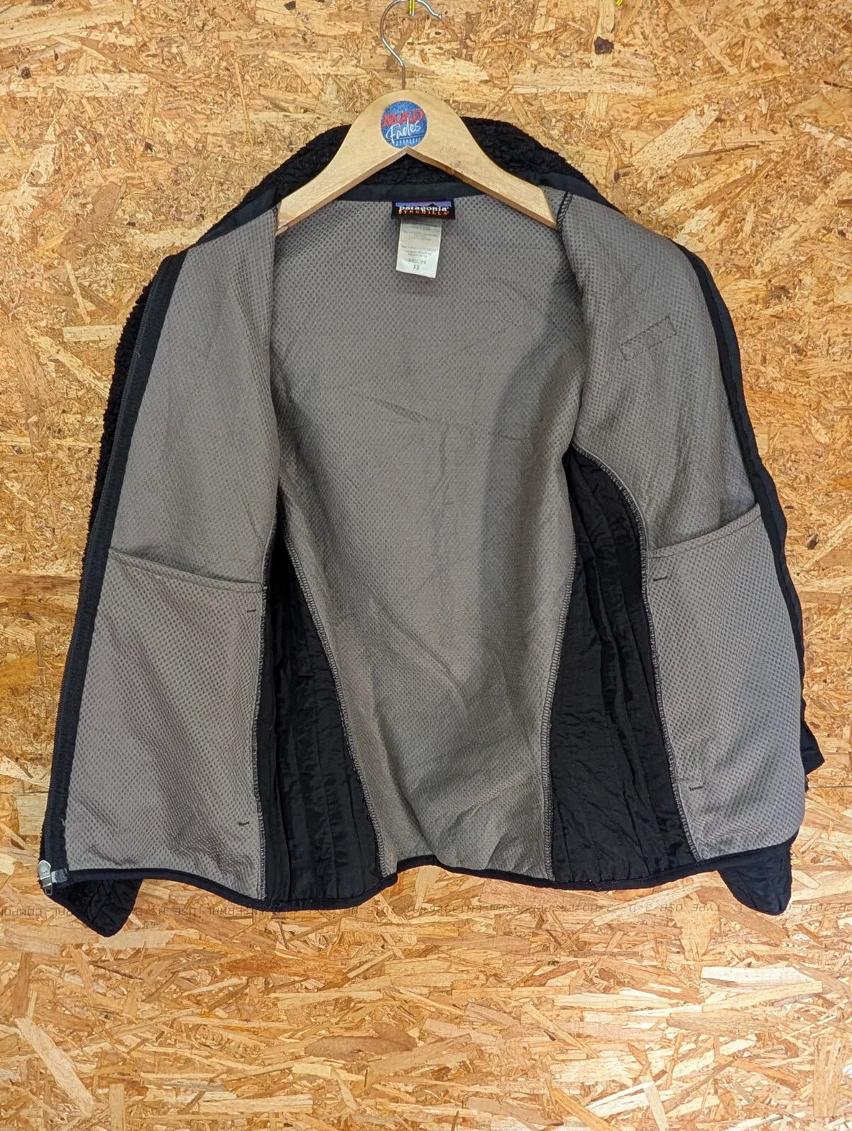Patagonia Retro-X Fleece Jacket Womens XS Black Sherpa Synchilla Deep Pile Zip