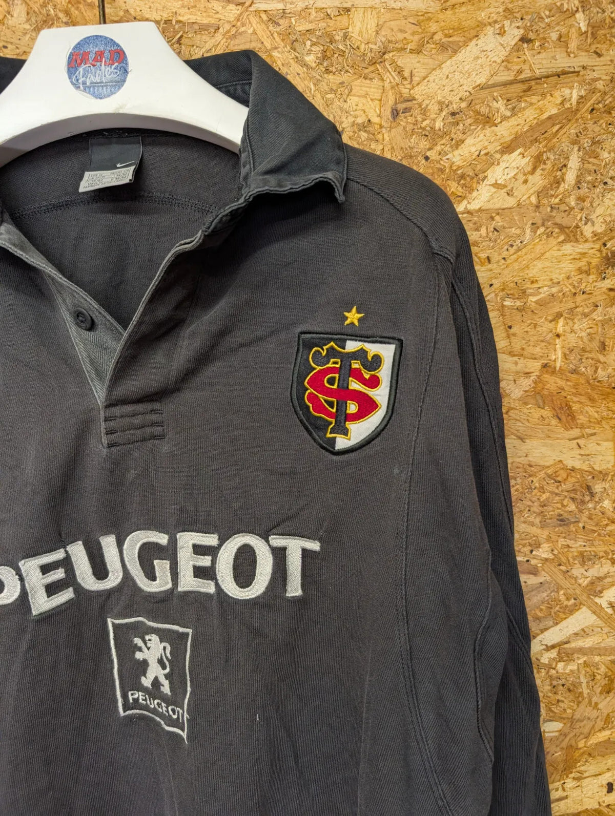 Vintage Stade Toulousain Rugby Shirt Mens Medium 07/08 Black 100th Anniversary