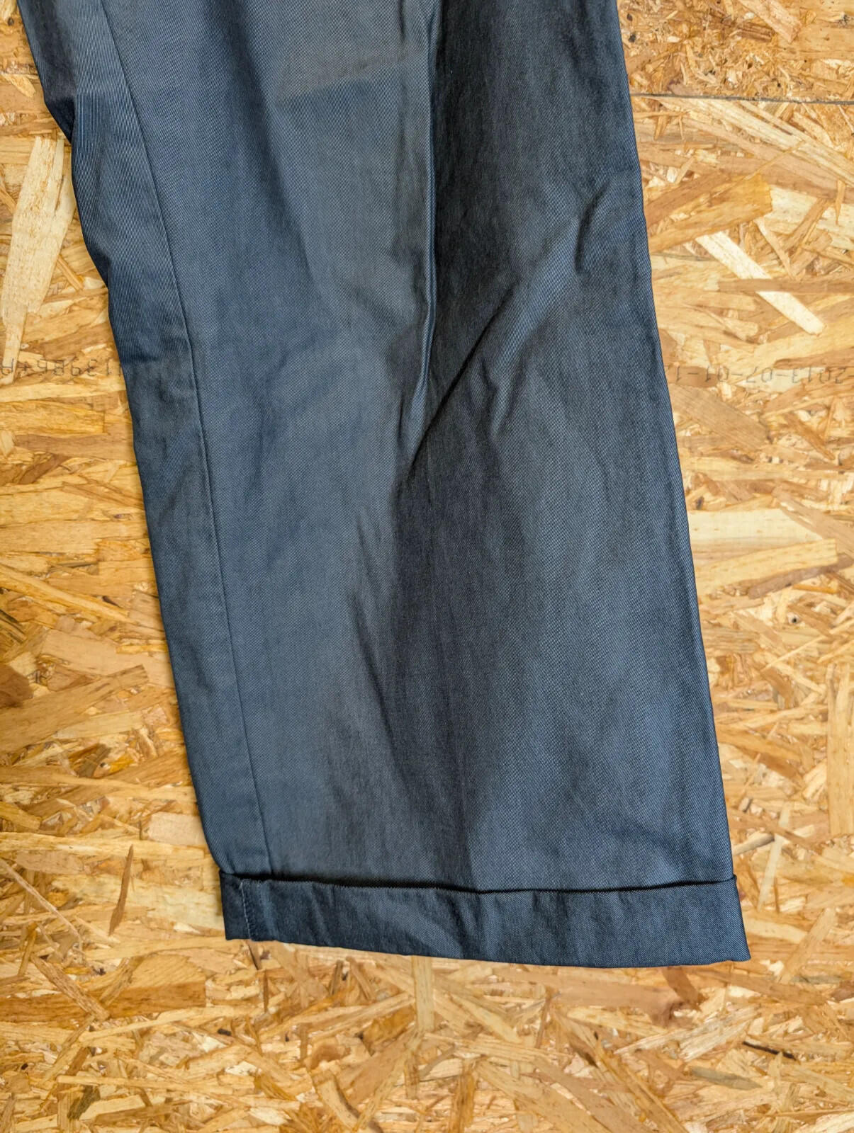 Mulberry Trousers Mens W34 L29 Grey Teal Blue Twill Tailored Relaxed Oi Polloi