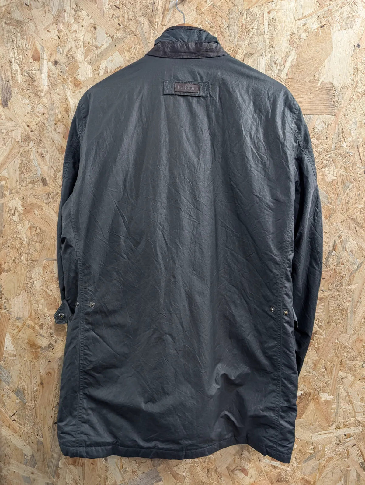 Barbour Wax Jacket Mens Medium Navy Blue Quilted Waterproof Breathable Padded