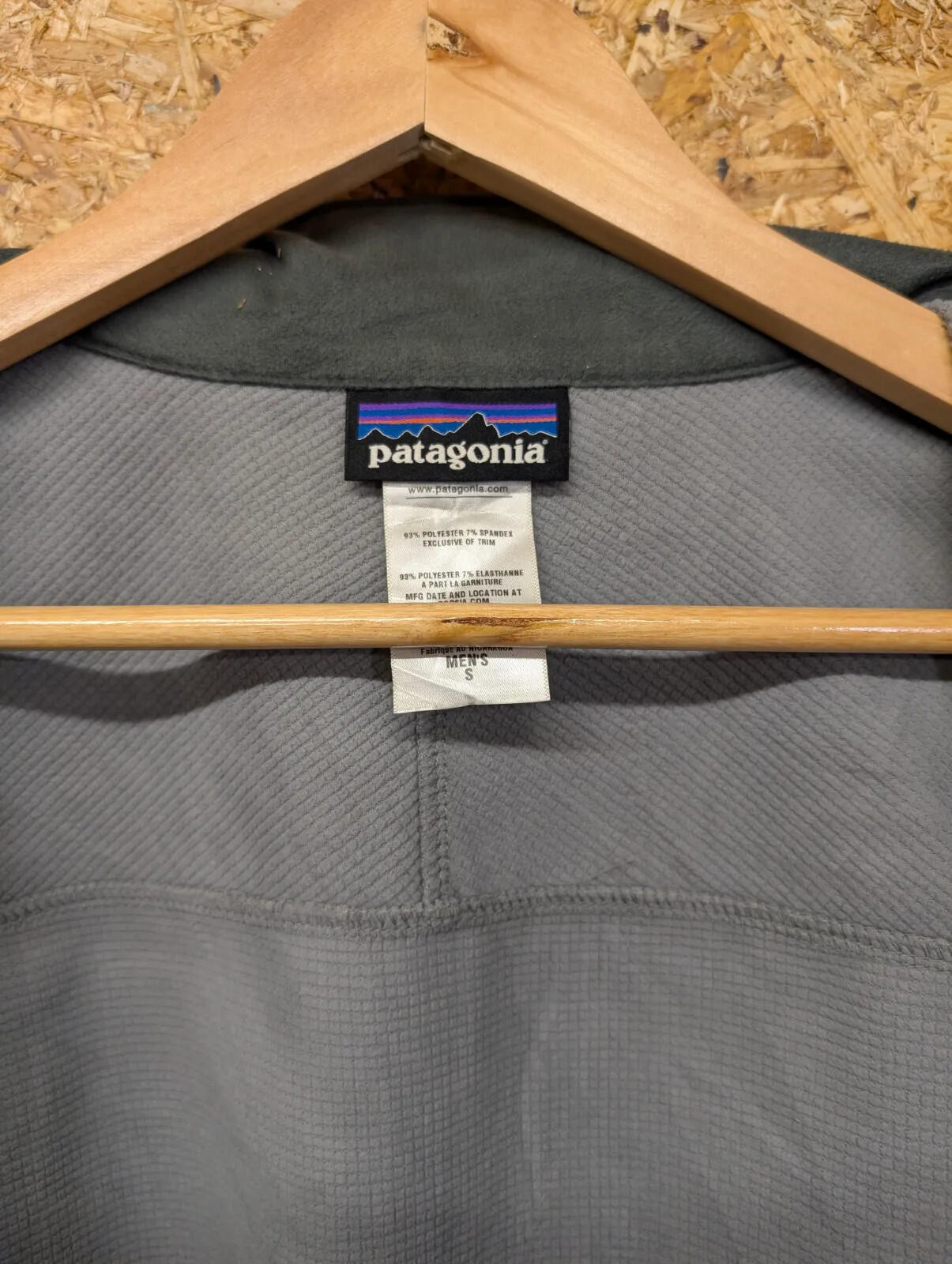 Patagonia Adze Fleece Vest Men Small Grey Polartec Zip Stretch Gilet Body Warmer