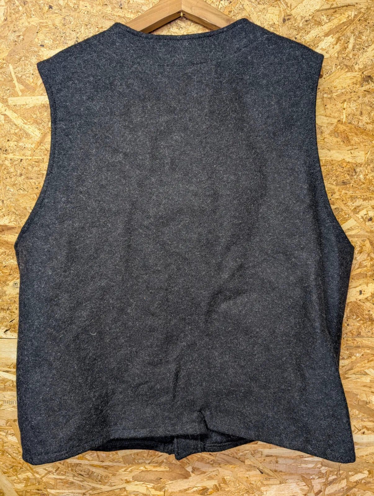 Filson Mackinaw Wool Vest Men XL 44 Grey Black Gilet USA Pocket Body Warmer