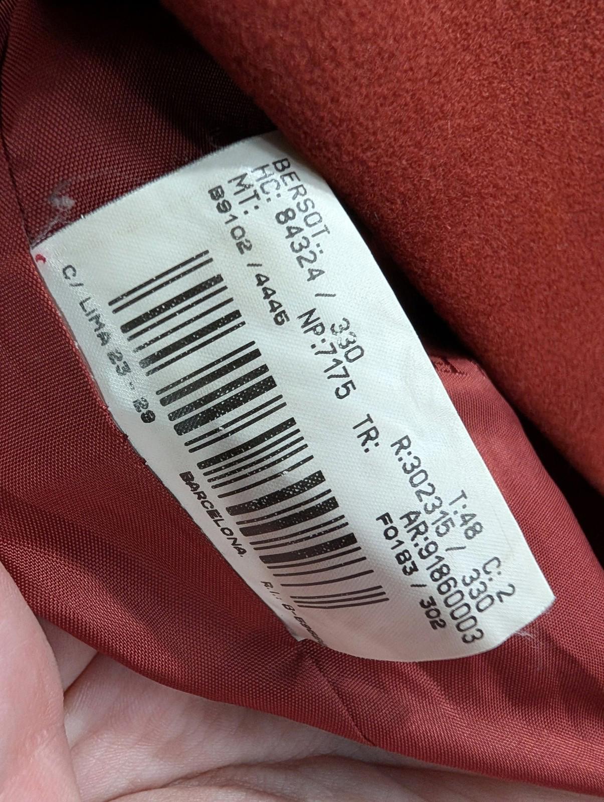 Burberry Blazer Jacket 8-10 Medium Women Vintage Red Cashmere Wool Blend