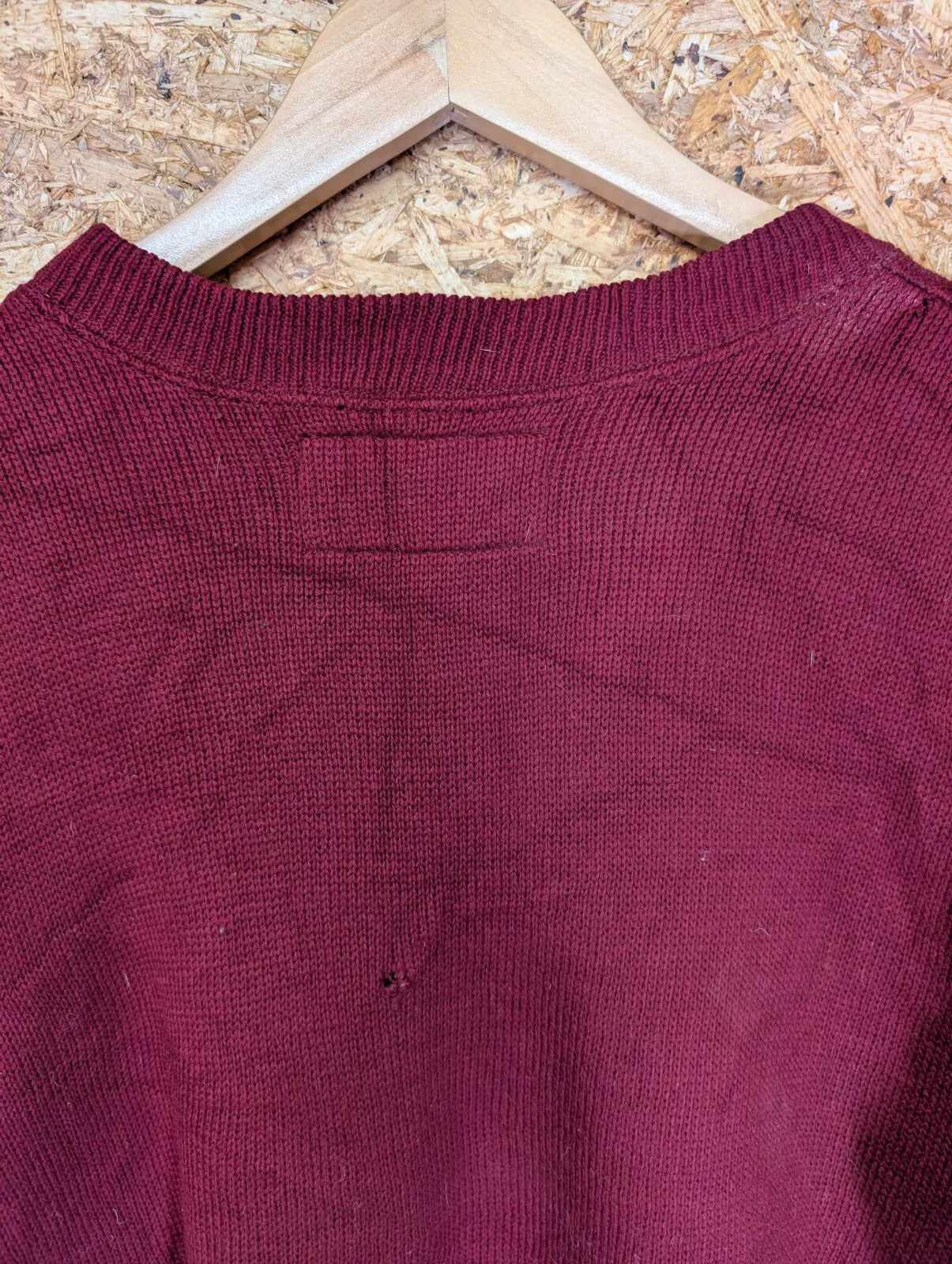 Filson Knitted Jumper Men Large Burgundy Wool Sweater Style 702 USA Made Vintage