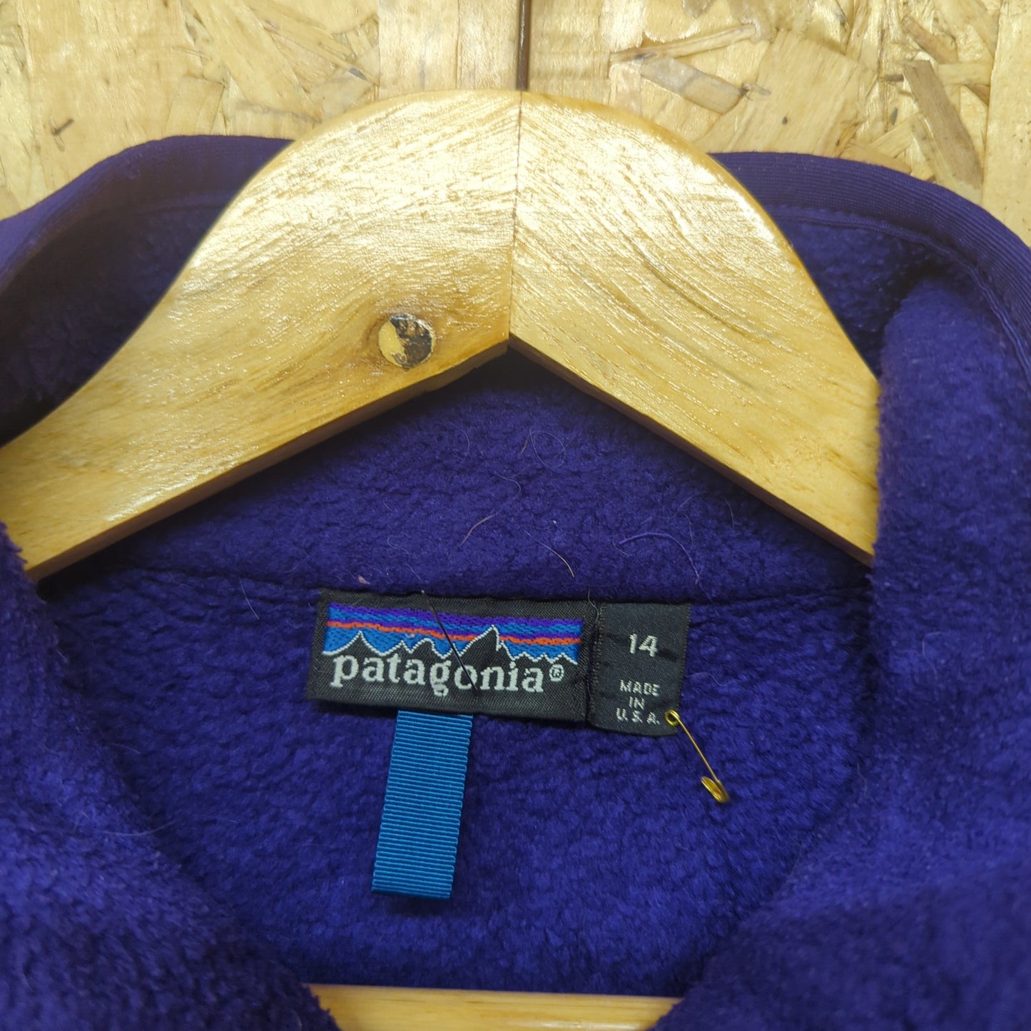 Patagonia Made In USA Vintage 1991 Jumper Fleece Sweater Purple Pullover Top L