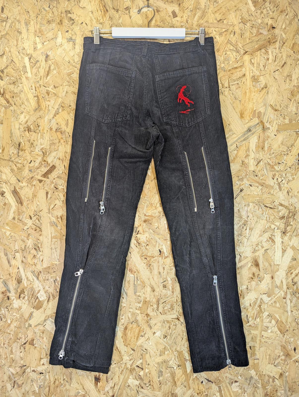 Griffin Biker Zipper Trousers W30 L34 Pants Baggies Black Corduroy Biker Pants