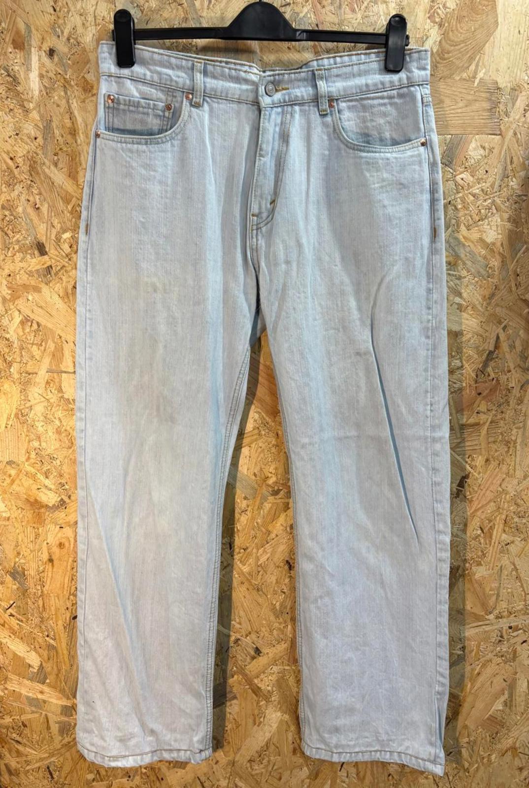 Levis Wide Baggy Jeans W34 L31 Men Relaxed Light Blue Stonewashed Denim Y2K