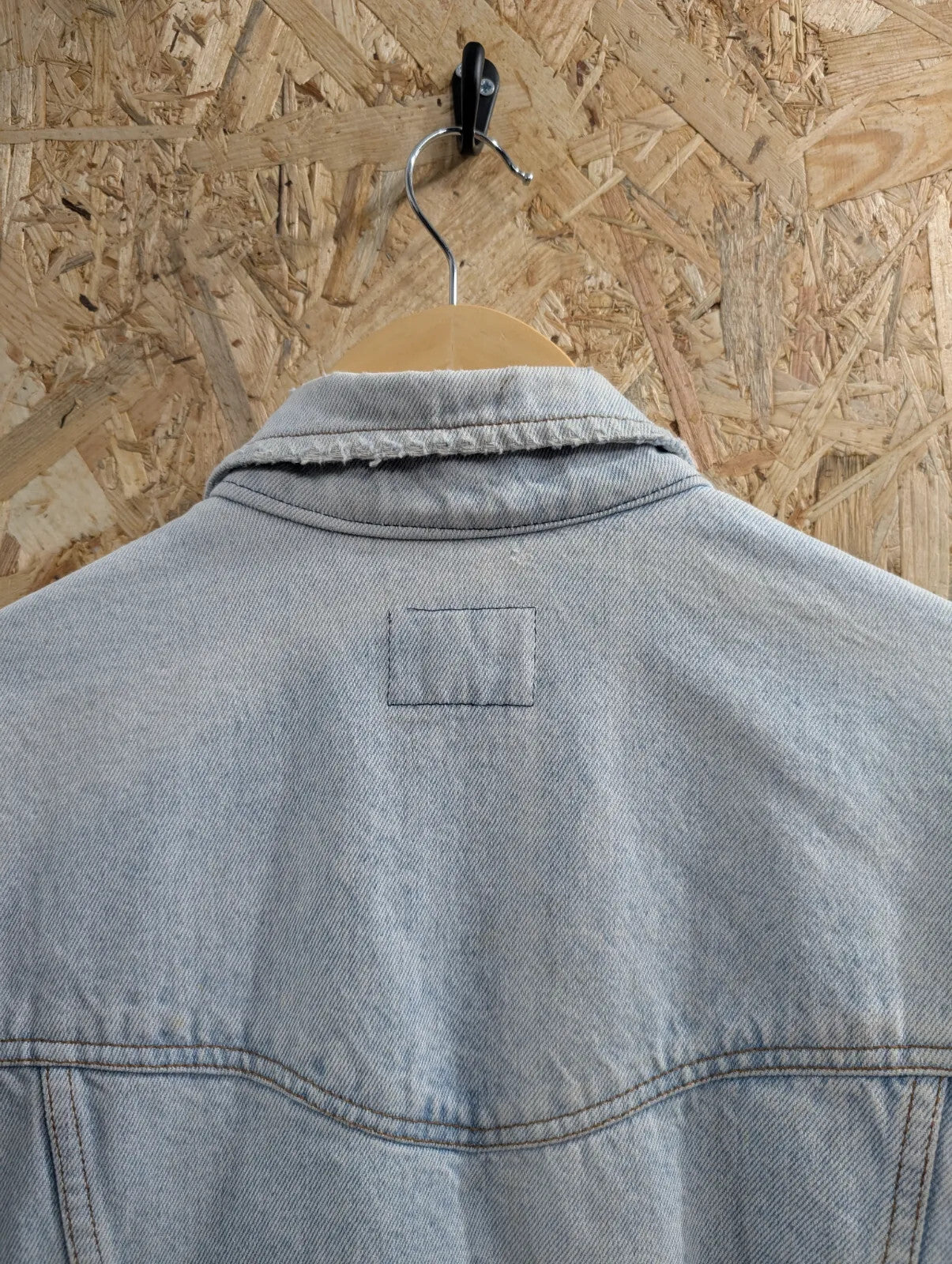 Vintage Wrangler Denim Jacket Mens Large Light Blue Denim Button Up Western