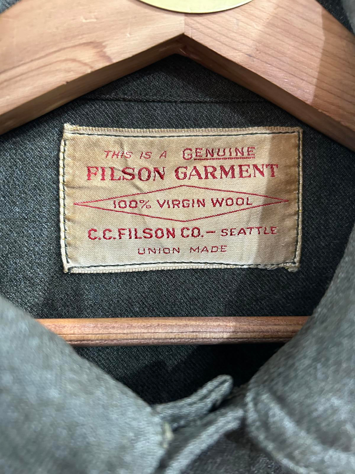 Vintage 50s Union Made Filson Forestry Cloth Cruiser Large Jacket Green USA