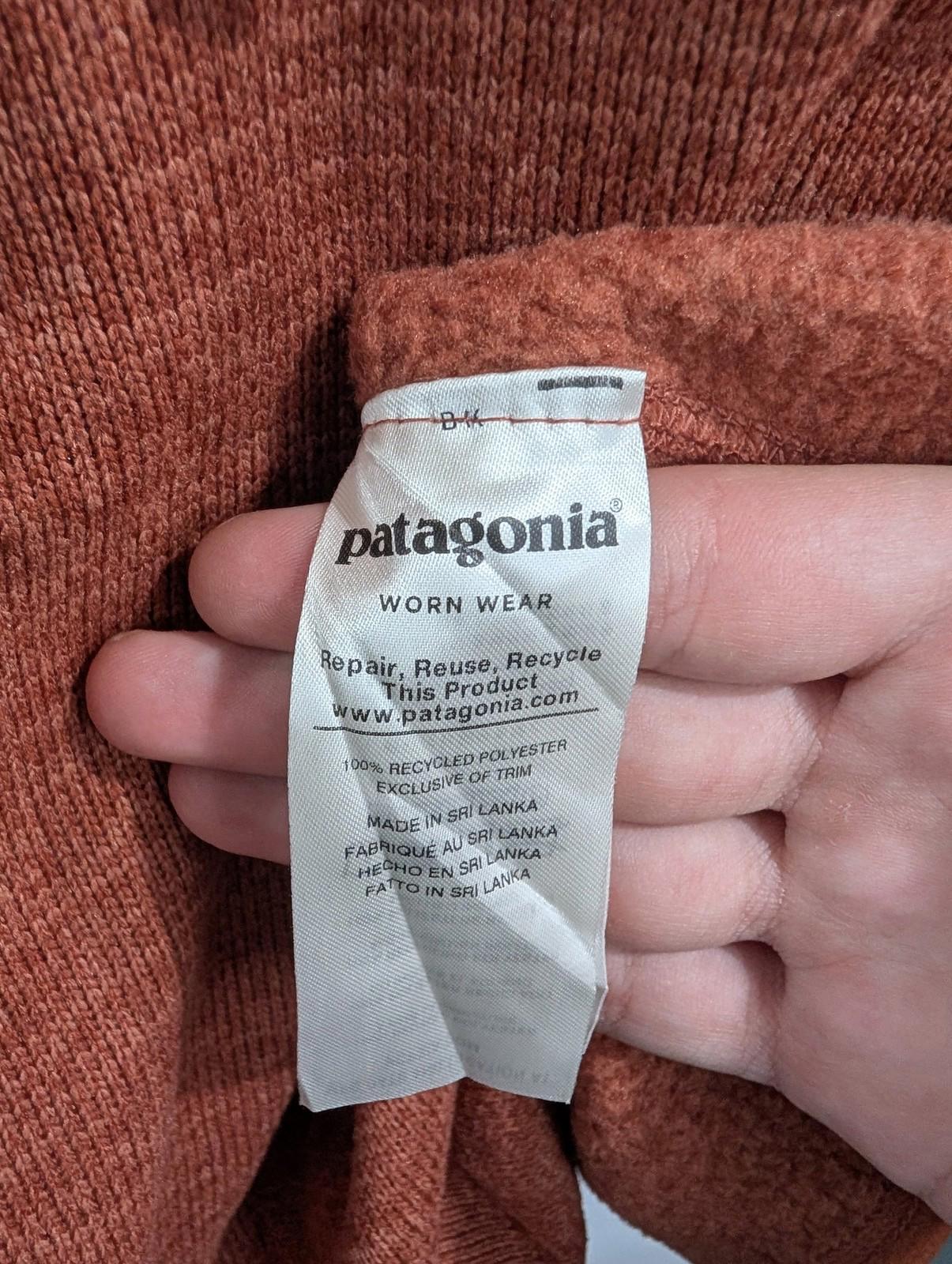 Patagonia Better Sweater Medium Women Pullover 1/2 Zip Sweatshirt Fleece Orange