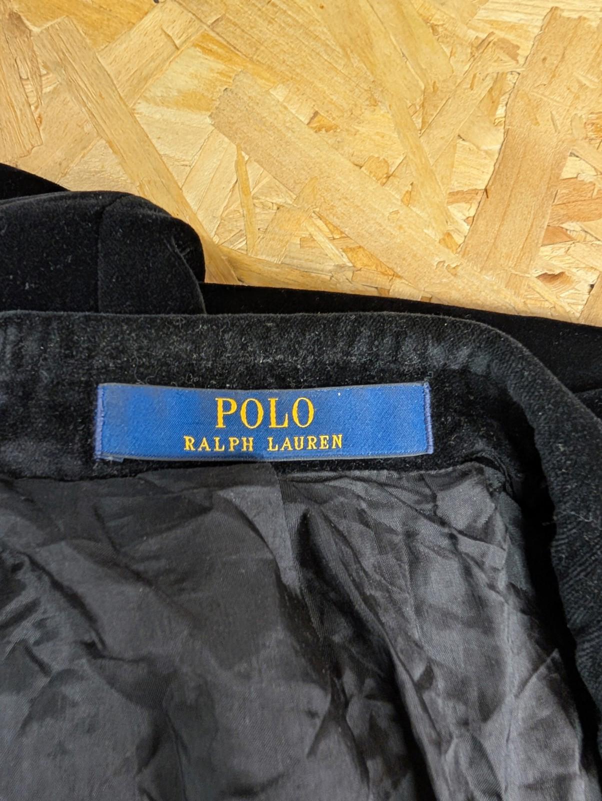 Polo Ralph Lauren Velvet Blazer 48R 2XL Men Black 2 Button Dinner Jacket