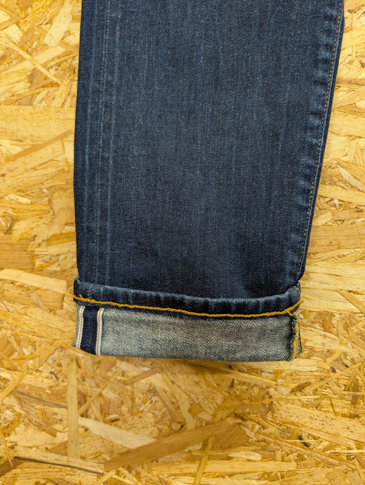 Edwin ED-80 Slim Selvedge Jeans W32 L32 Men Skinny Fit Dark Wash Denim Navy Blue