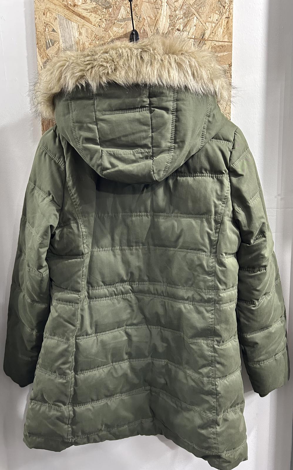 Weird Fish Tonka Parka Womens Medium 10 Khaki Green Quilted Puffer Hooded Coat
