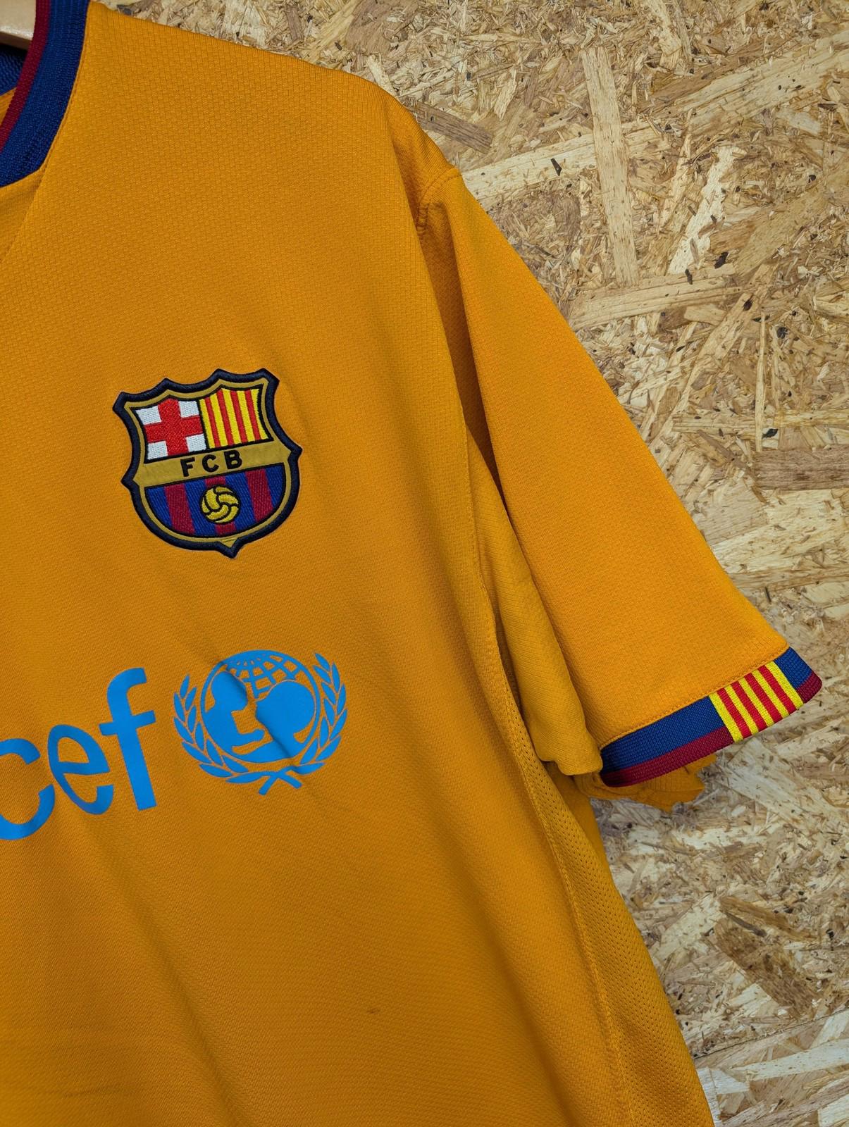 Nike FC Barcelona Away Shirt Large Men LFP Orange 2006 Football 05/06 Messi