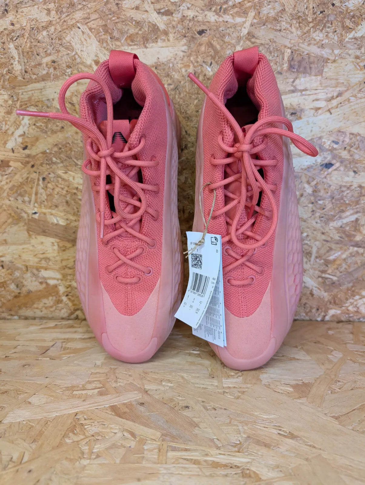 Adidas AE 1 Georgia Red Clay Basketball Shoes UK 8 Pink Coral Mid Tops NWT