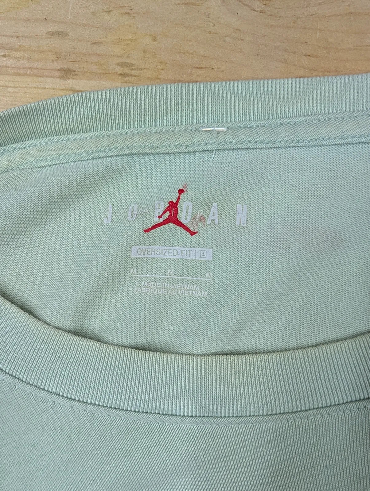 Jordan Flight Essentials TShirt Mens Medium Mint Green Cotton Jumpman Oversized