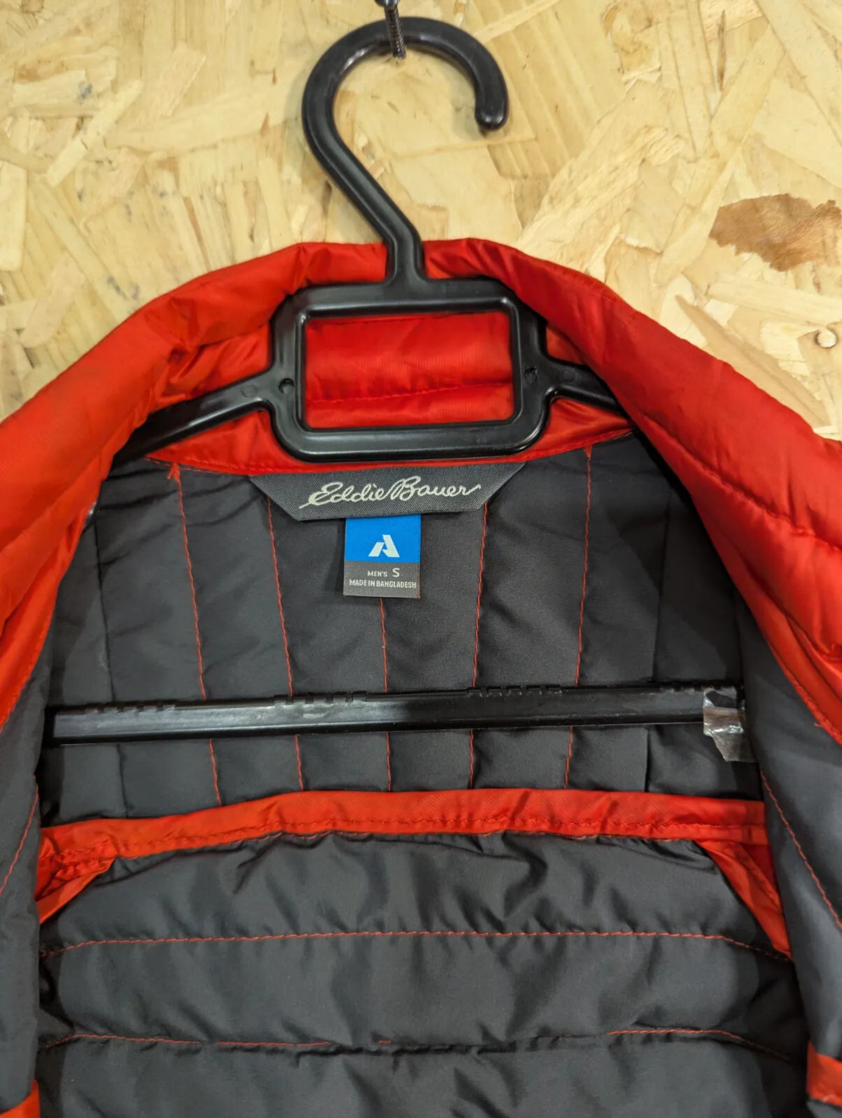 Eddie Bauer Puffer Jacket Mens Small Red Down Filled 800 Fill Power Pertex