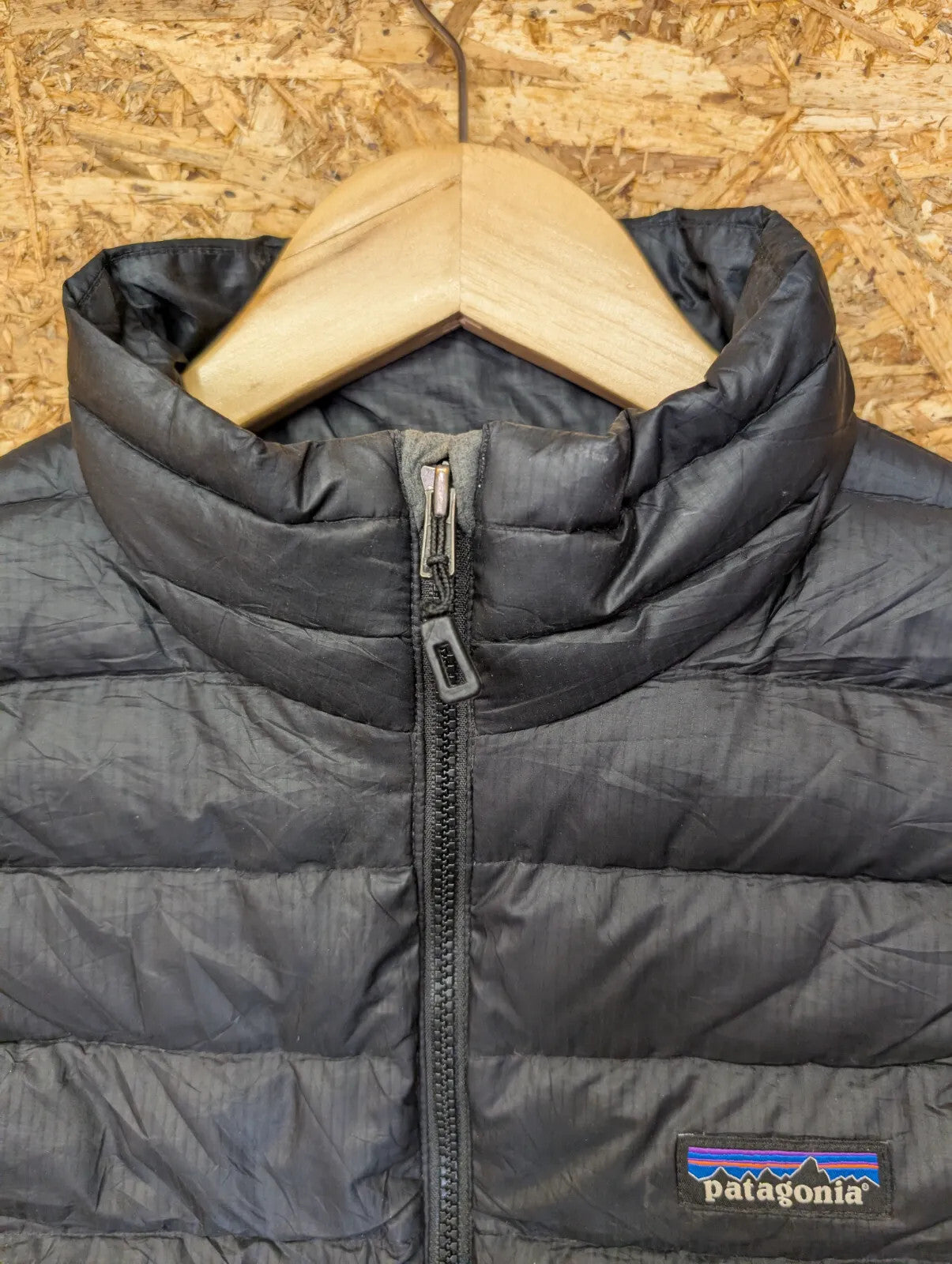 Patagonia Down Sweater Vest Womens Small Black Puffer Gilet Quilted Bodywarmer