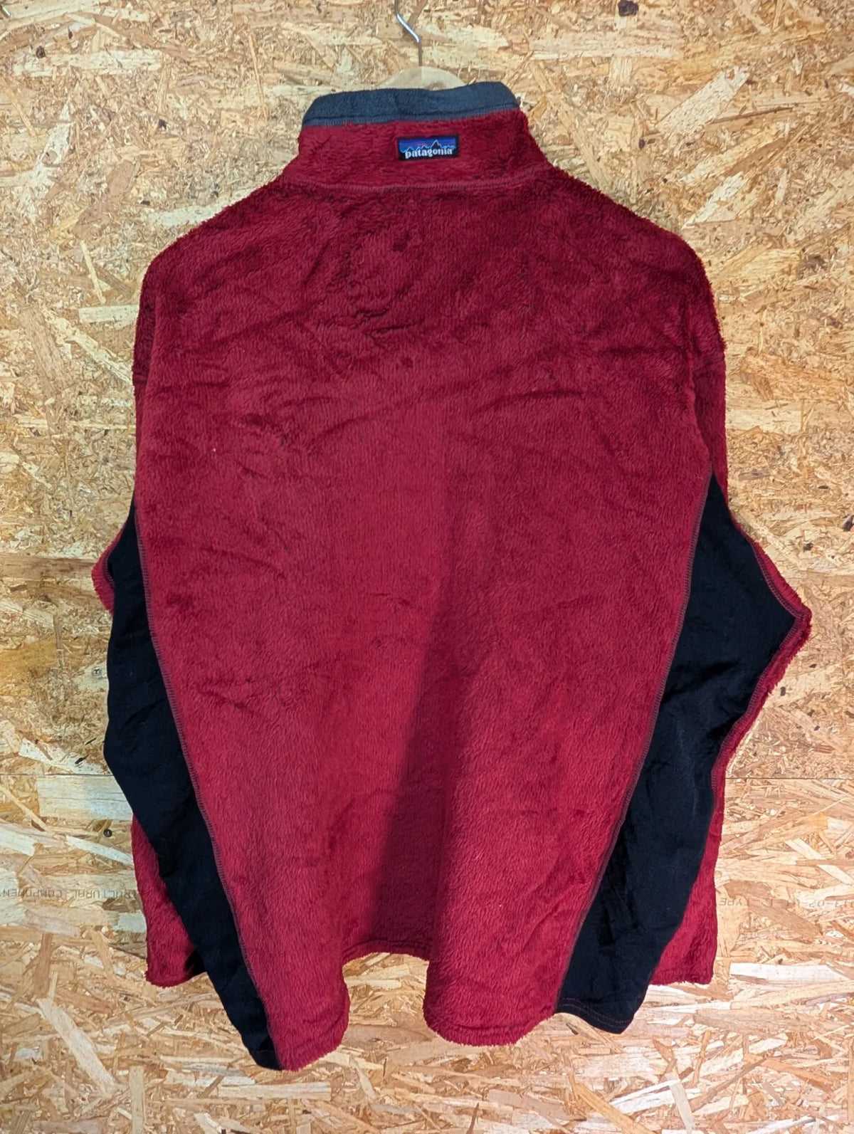 Vintage 90s Patagonia R1 Fleece Mens XL Burgundy Red Polartec Logo 1/4 Zip